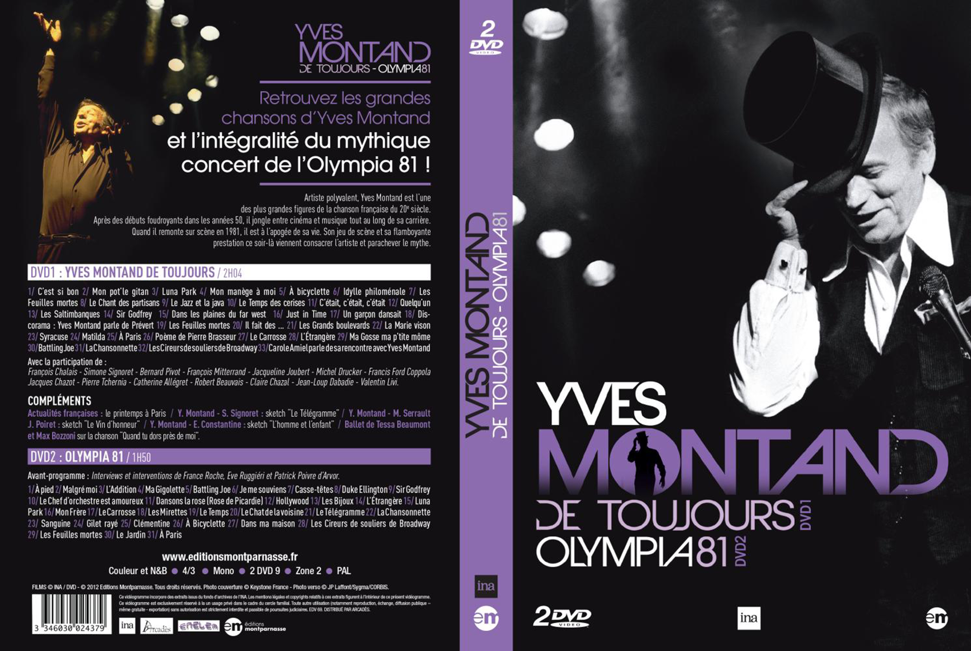 Jaquette DVD Yves Montand de toujours - Olympia 81