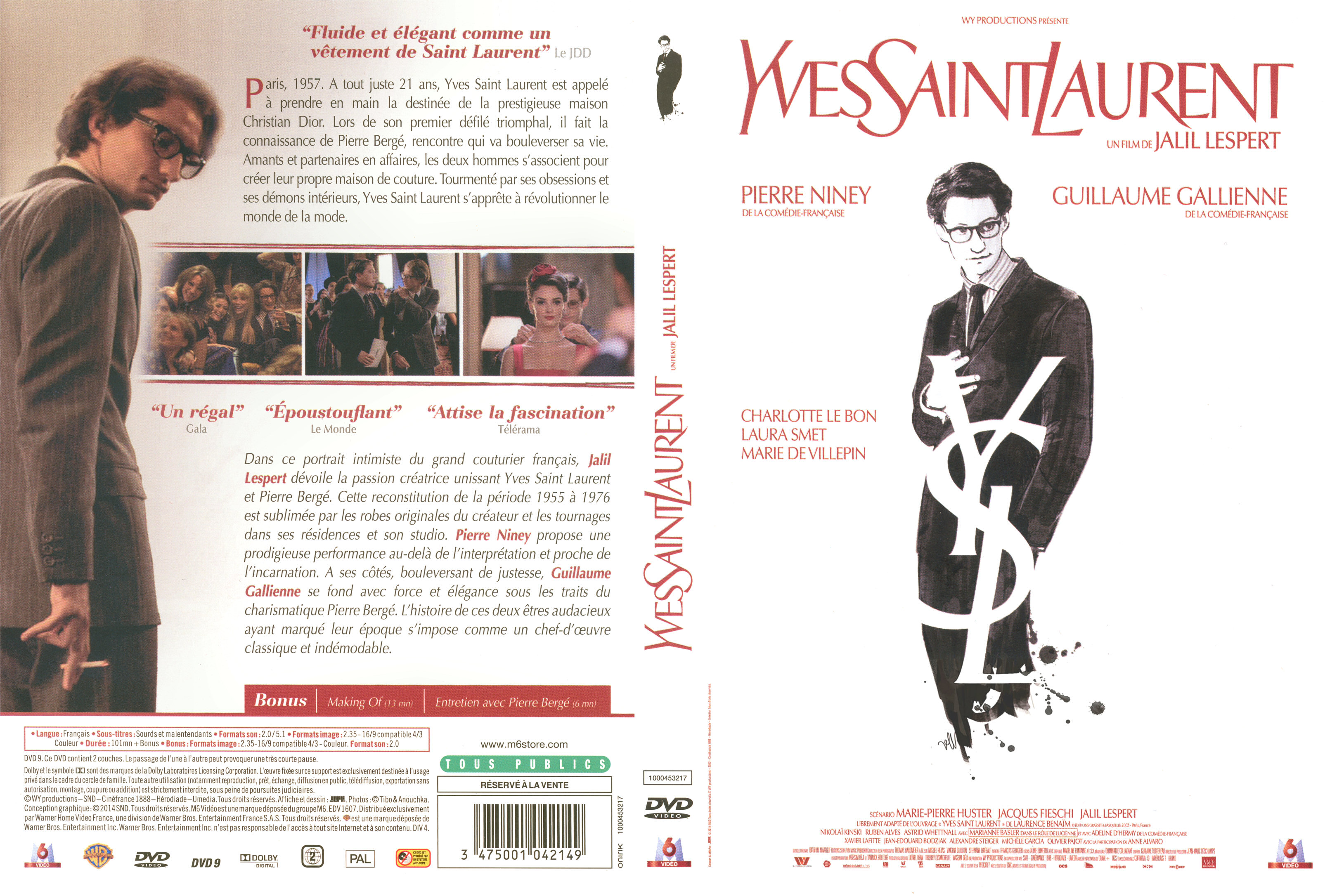 Jaquette DVD Yves Saint Laurent