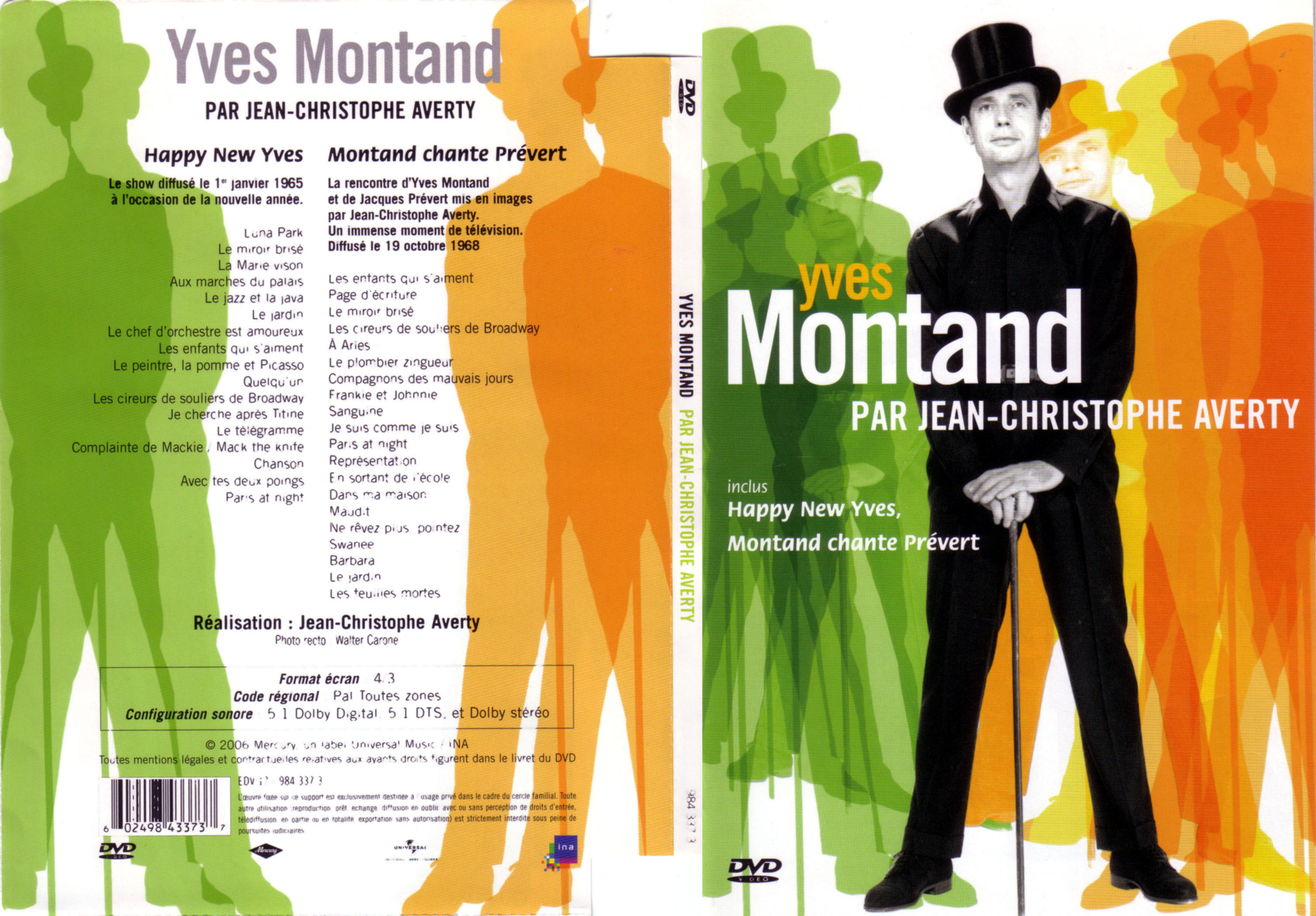 Jaquette DVD Yves montand par Jean-Christophe Averty