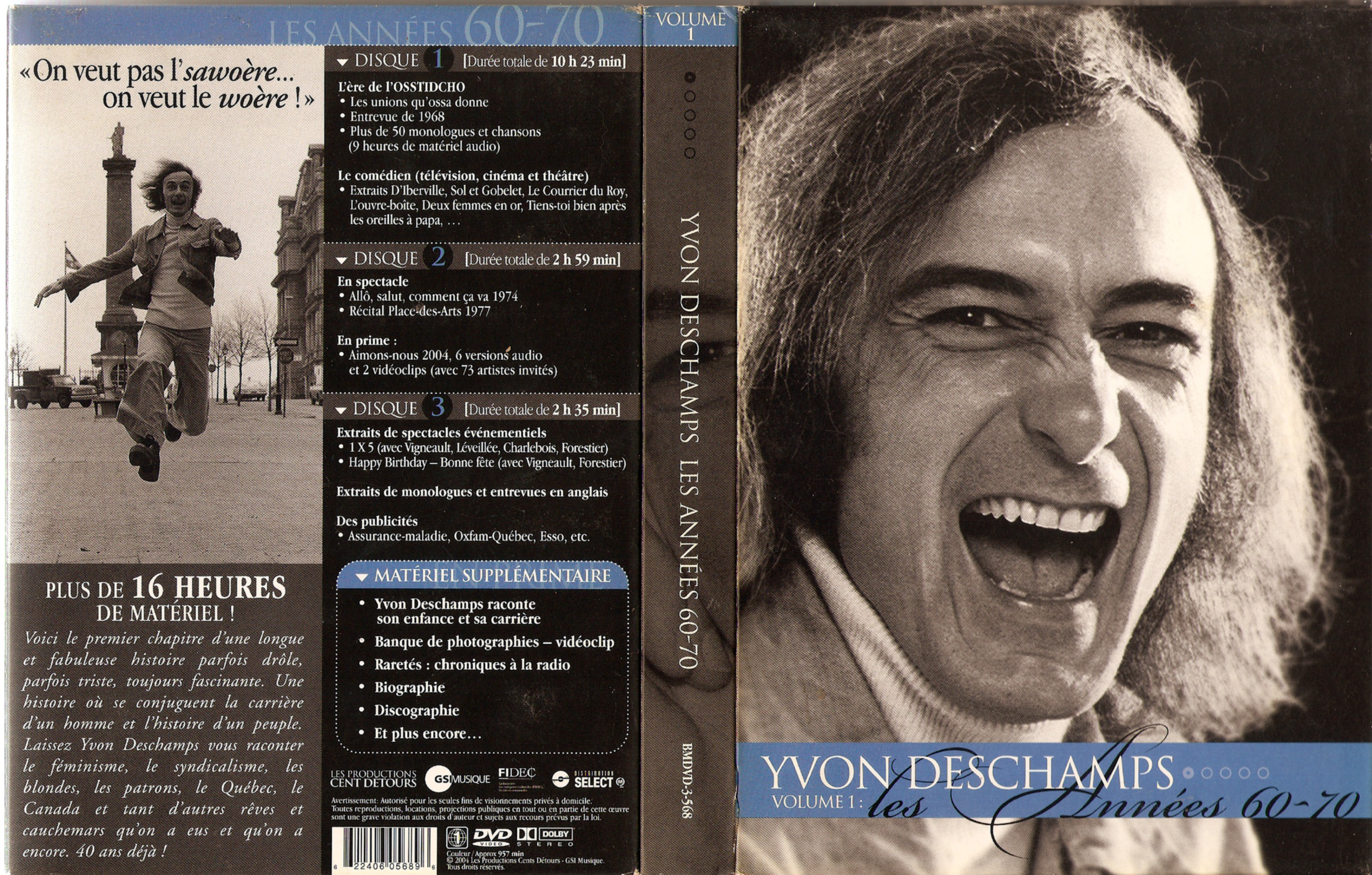 Jaquette DVD Yvon Deschamps vol 1