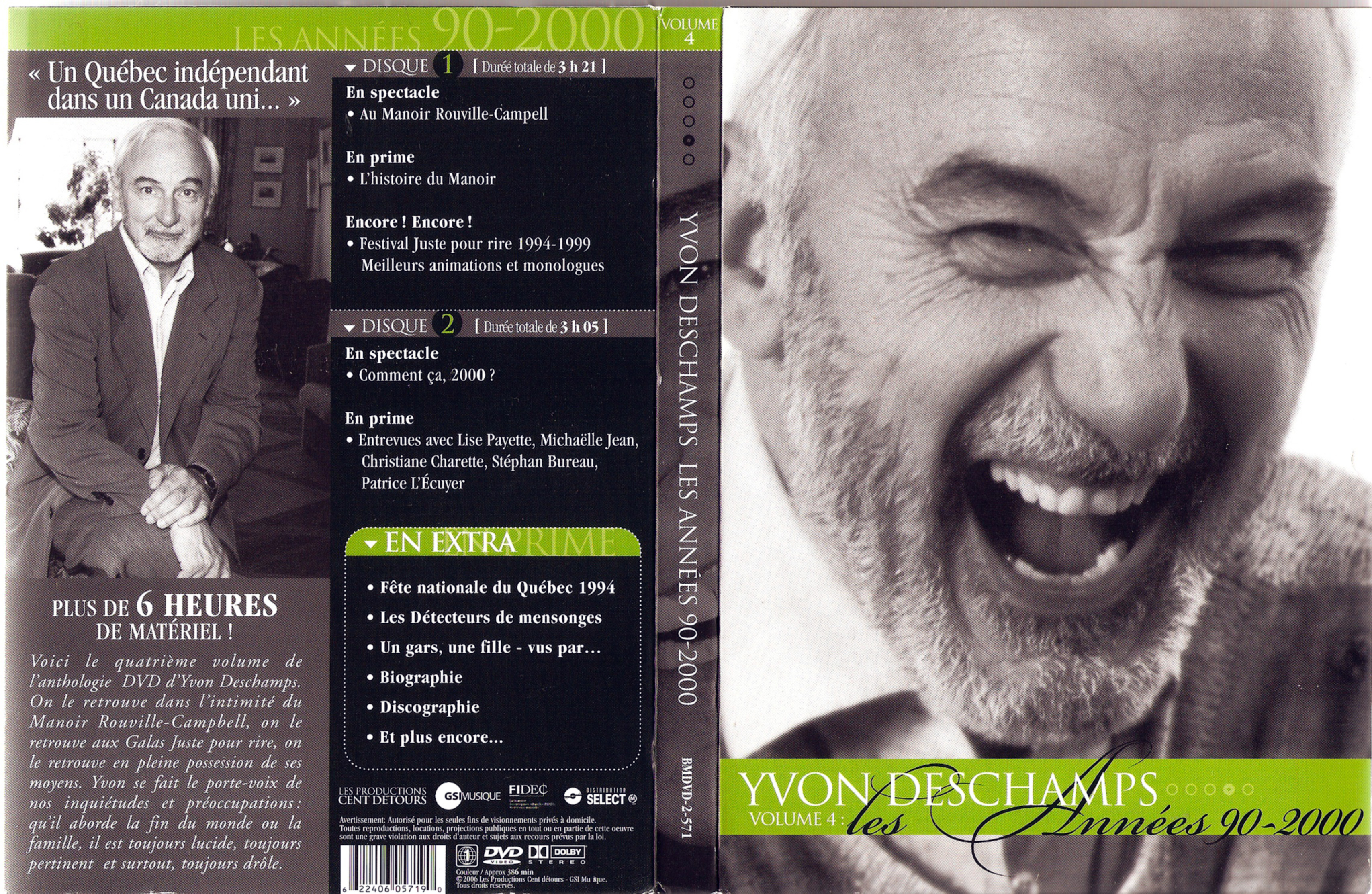 Jaquette DVD Yvon Deschamps vol 4