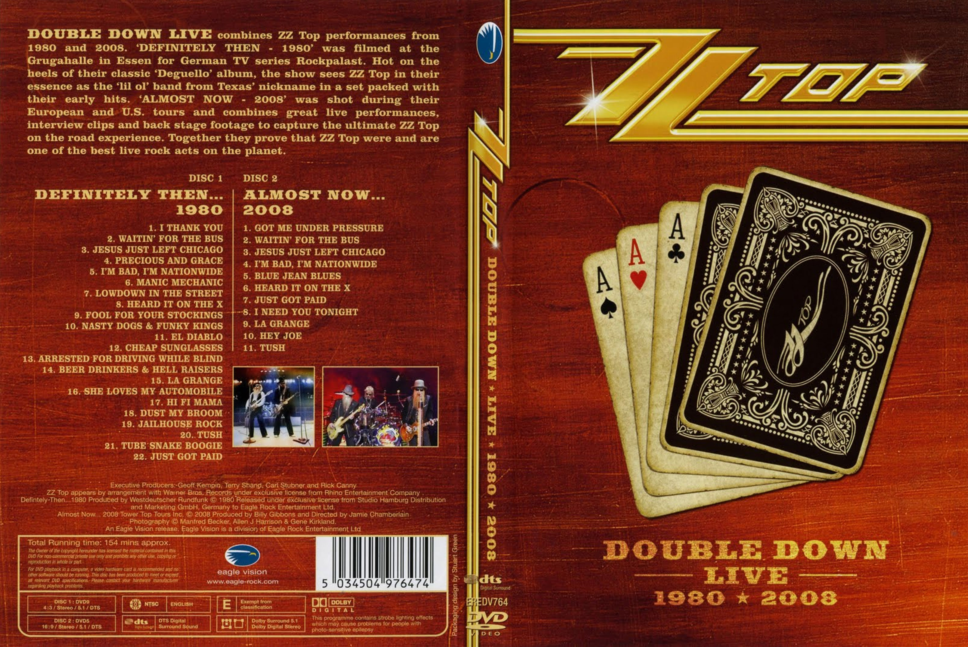 Jaquette DVD ZZ Top double down live 1980- 2008