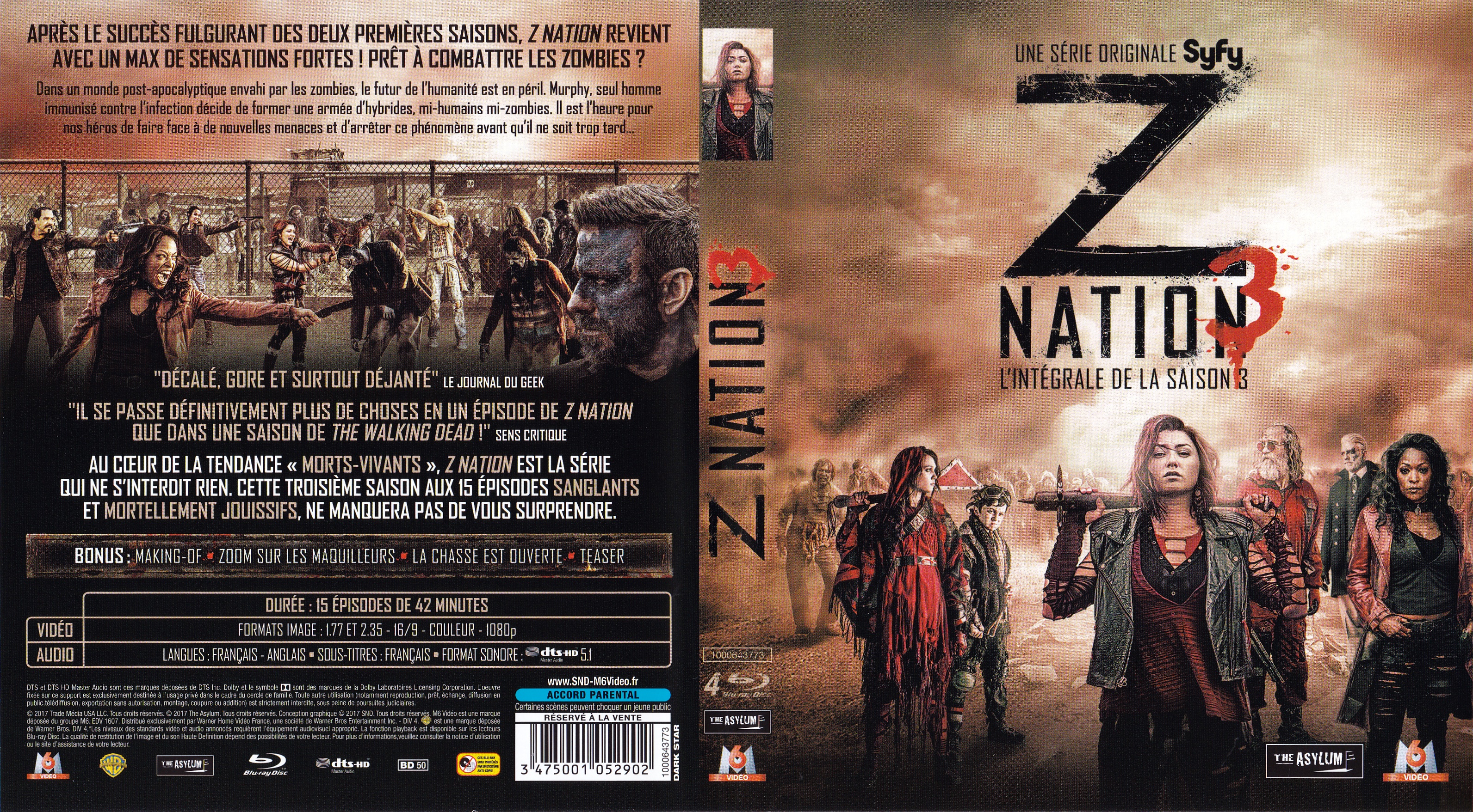 Jaquette DVD Z nation Saison 3 (BLU-RAY)