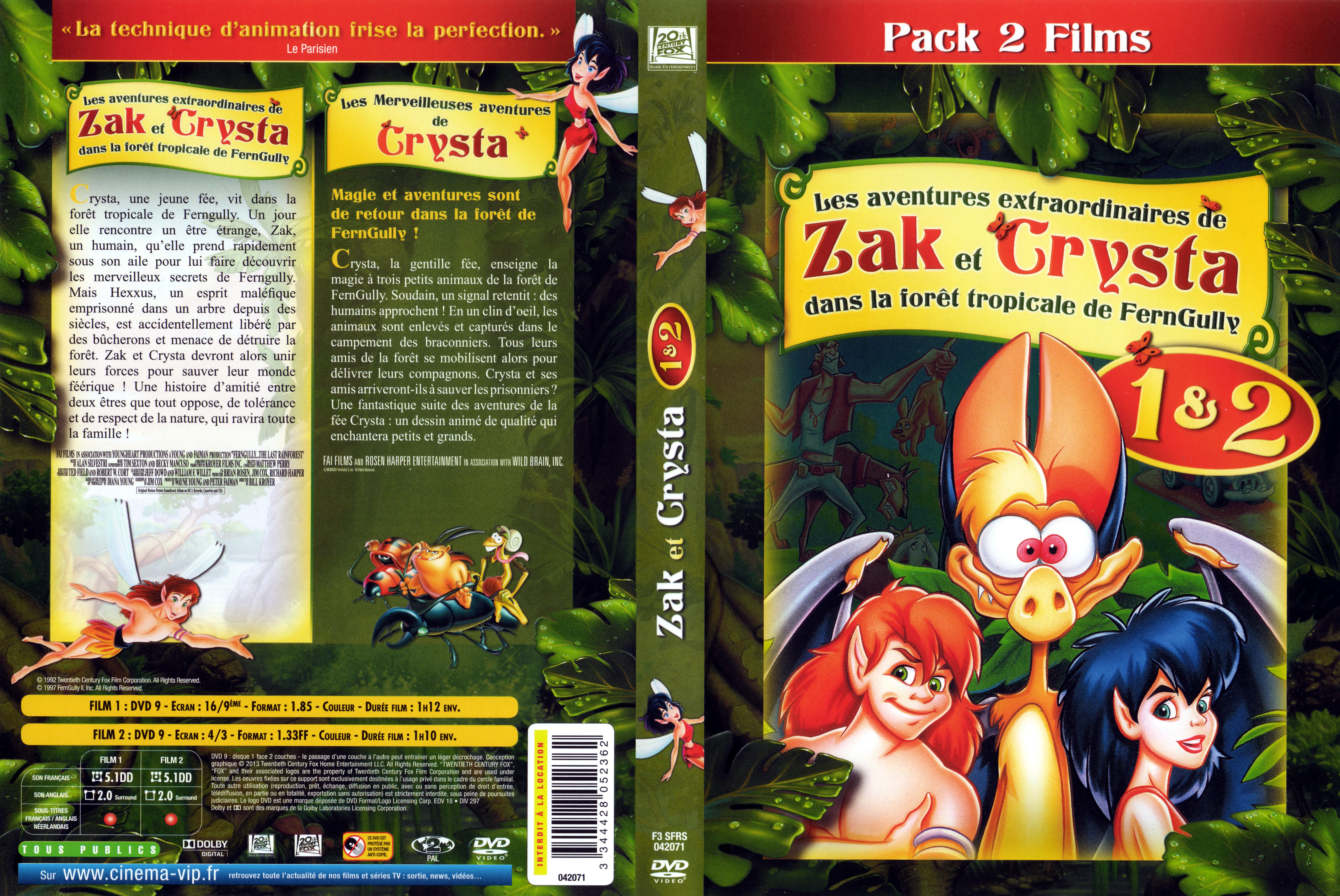Jaquette DVD Zak et Crysta 1 + 2