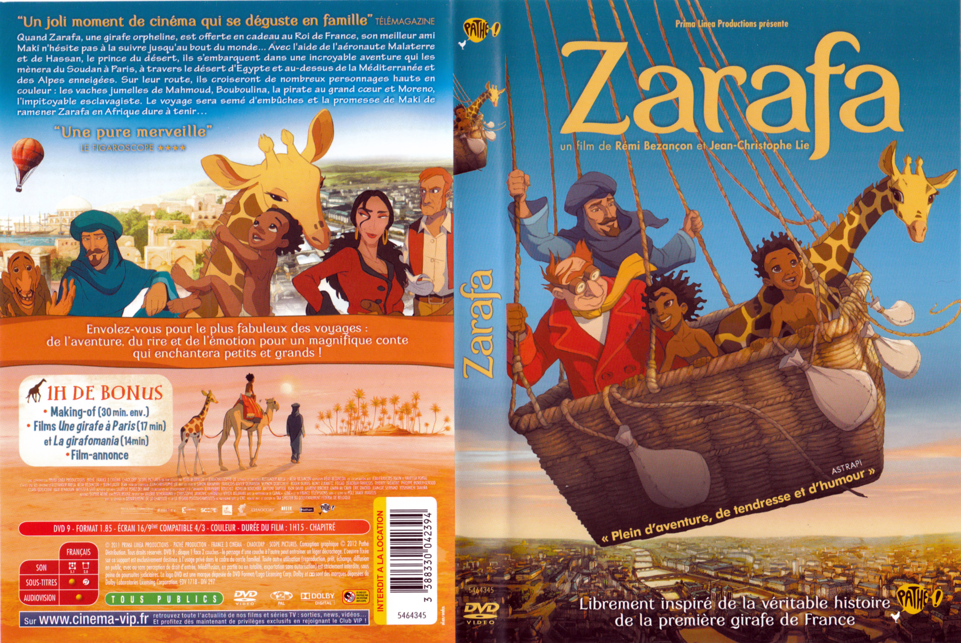 Jaquette DVD Zarafa