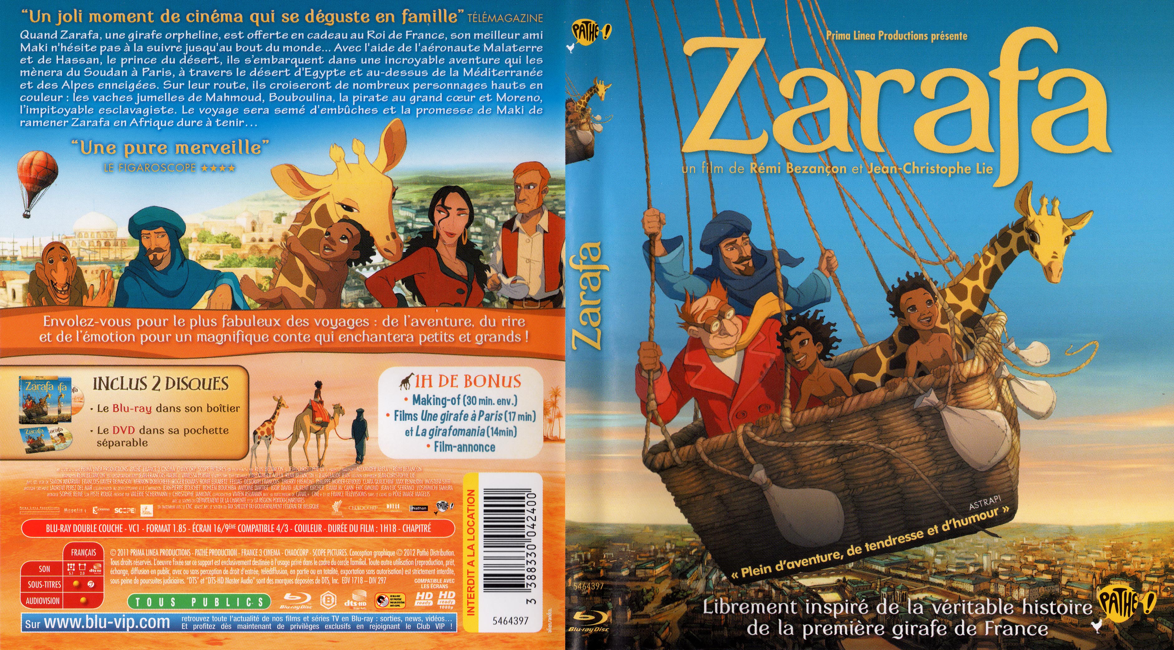 Jaquette DVD Zarafa (BLU-RAY)