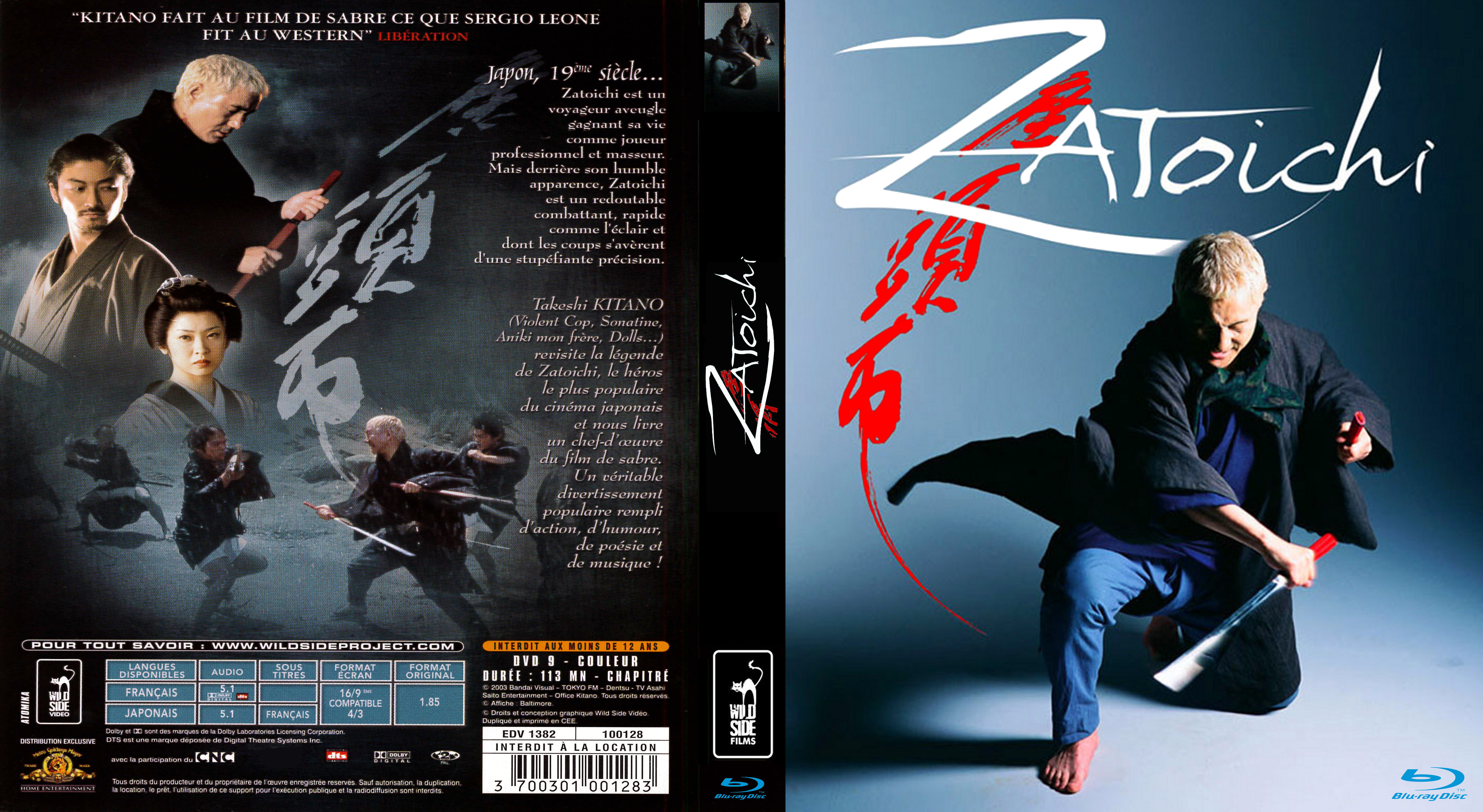 Jaquette DVD Zatoichi custom (BLU-RAY)