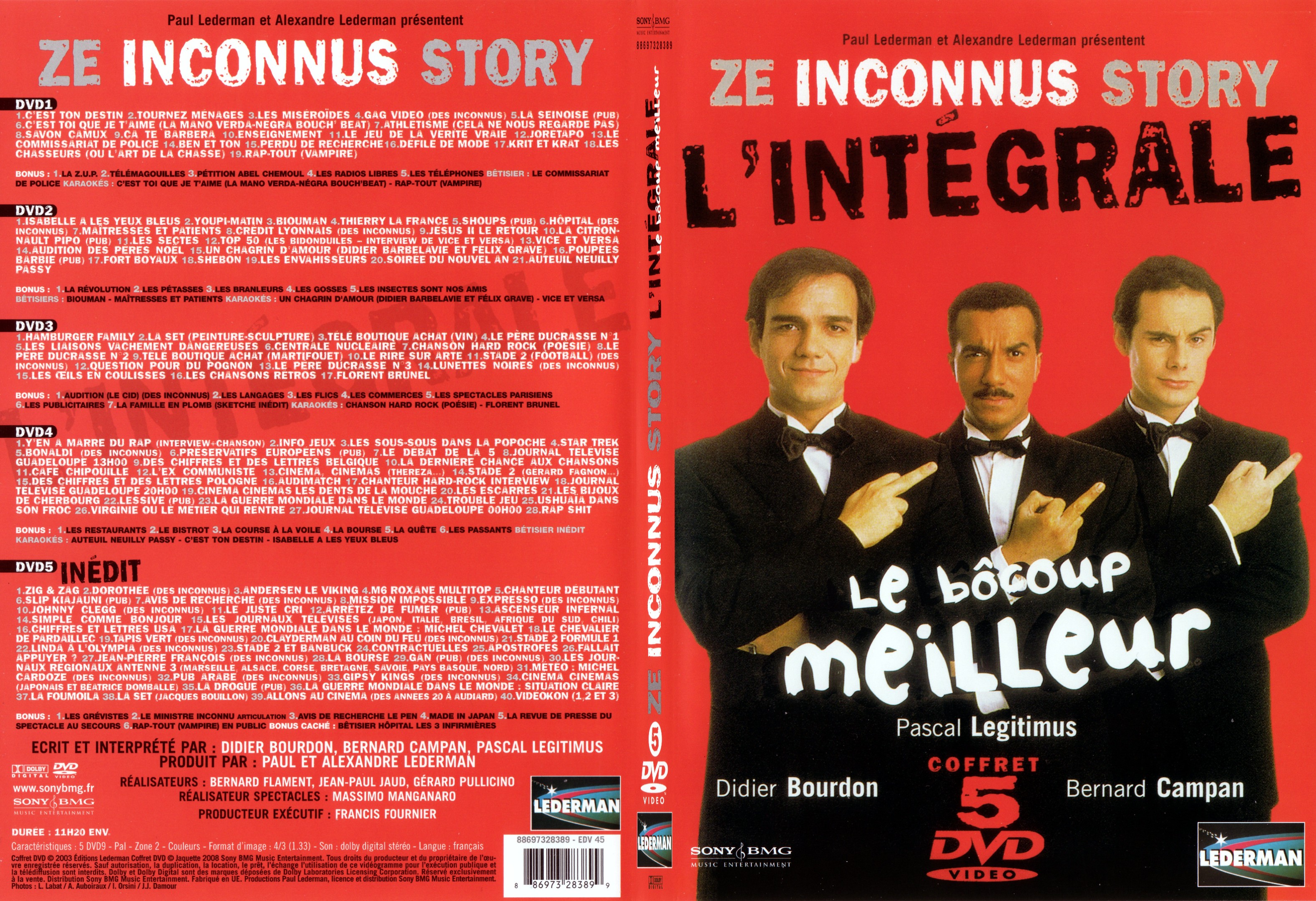 Jaquette DVD Ze inconnus story le bocoup meilleur COFFRET - SLIM