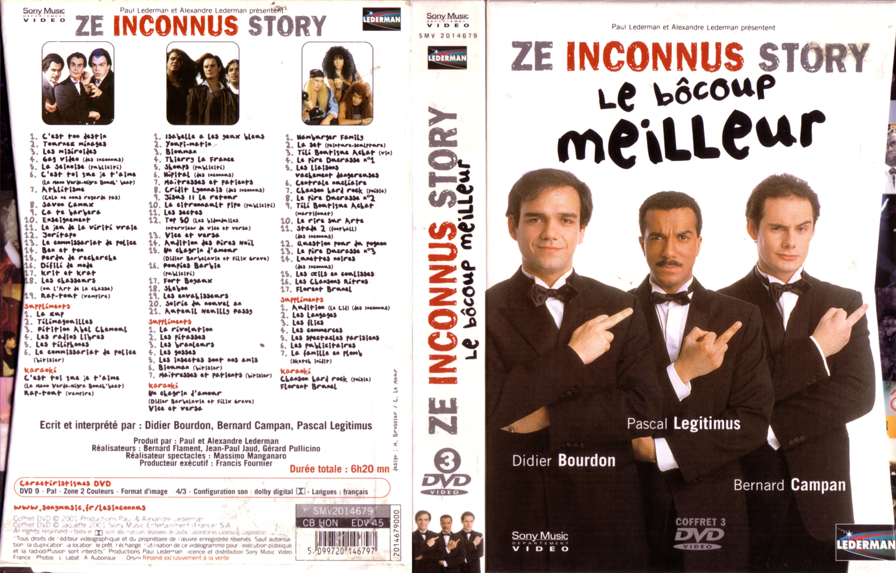 Jaquette DVD Ze inconnus story le bocoup meilleur COFFRET v2