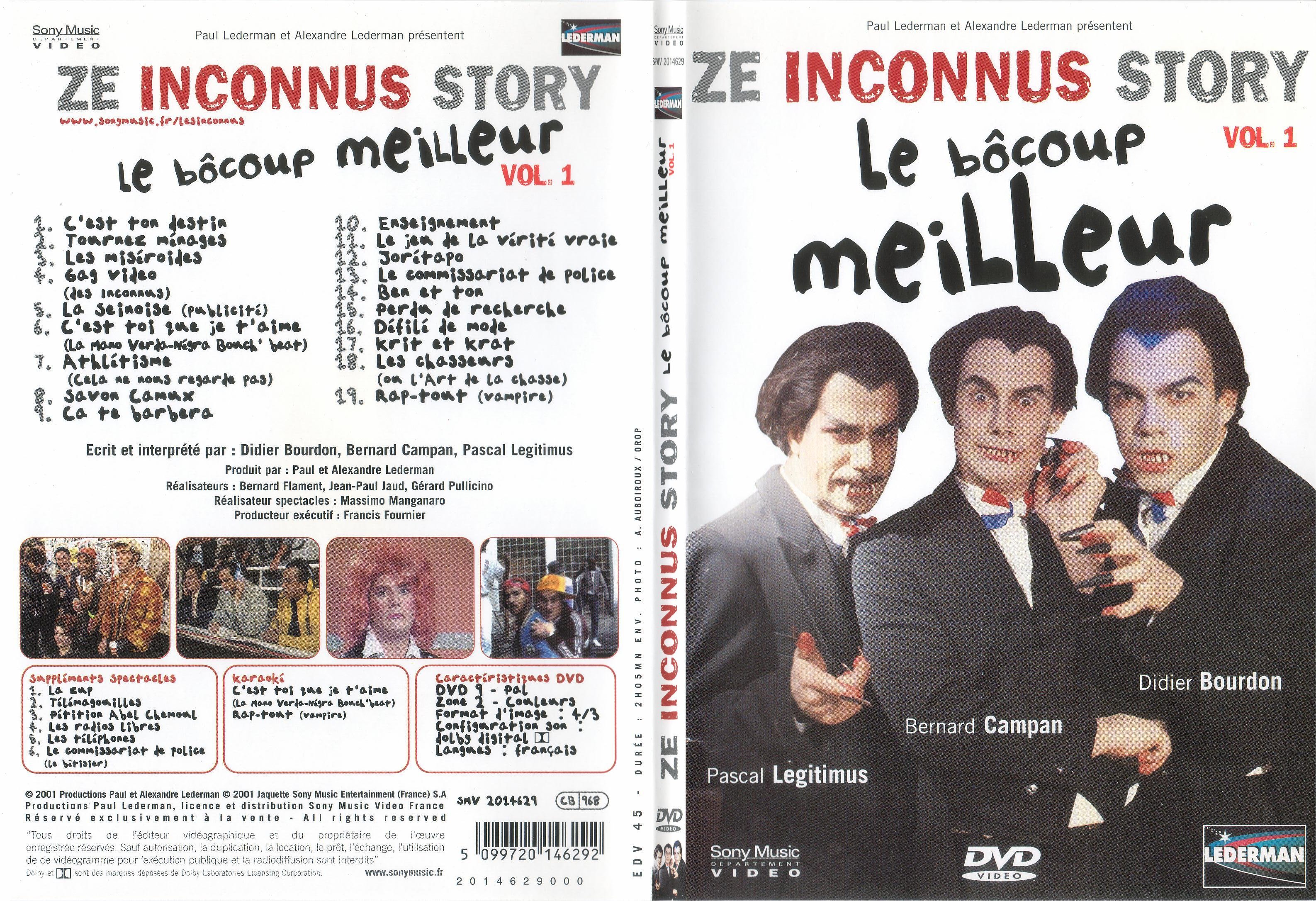 Jaquette DVD Ze inconnus story le bocoup meilleur vol 1 - SLIM