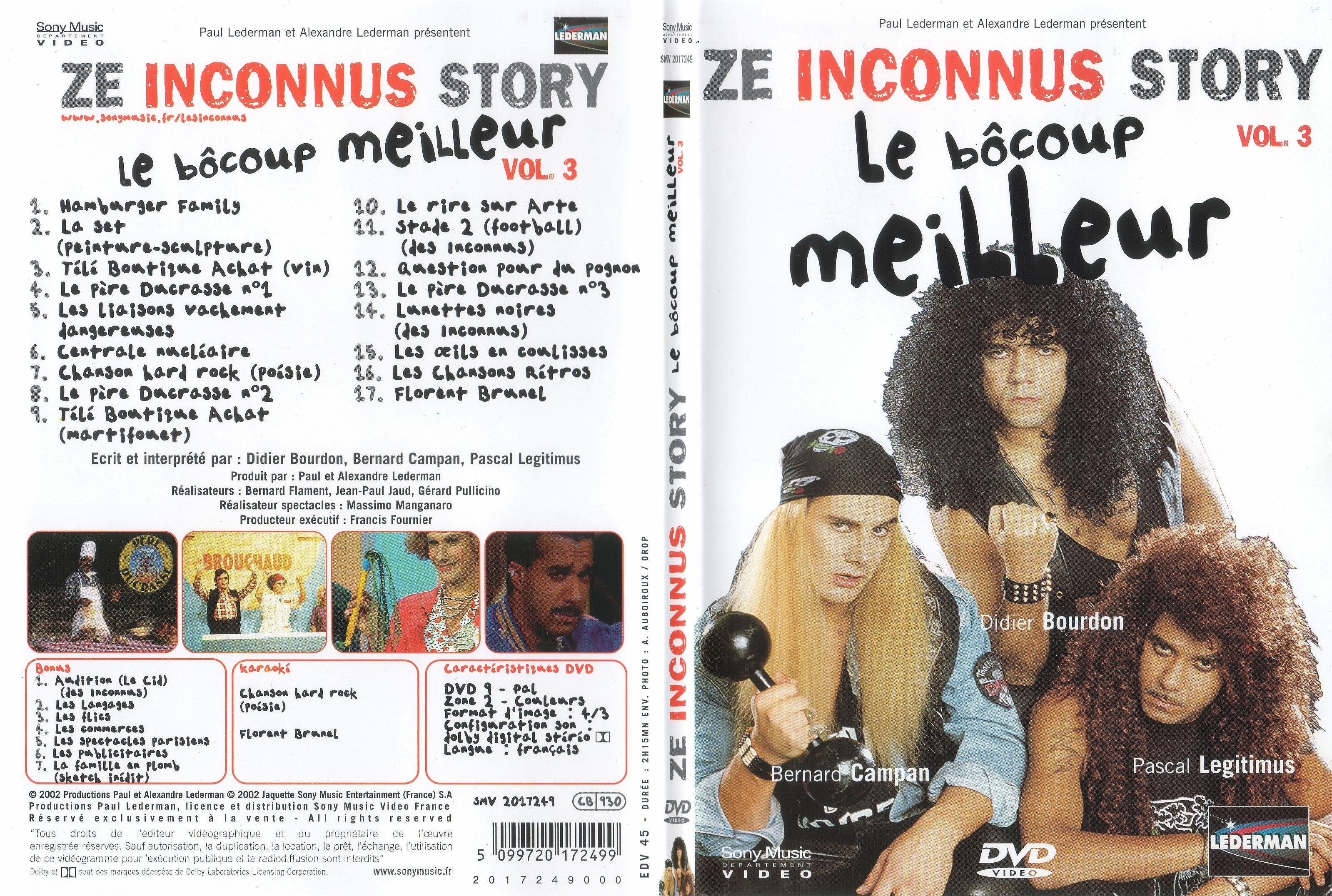 Jaquette DVD Ze inconnus story le bocoup meilleur vol 3 - SLIM