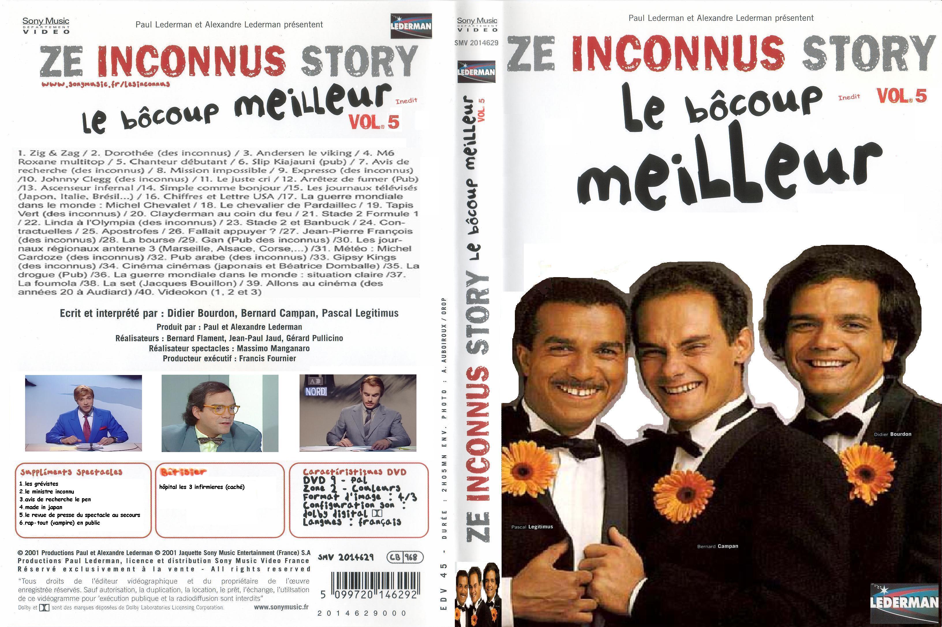 Jaquette DVD Ze inconnus story le bocoup meilleur vol 5