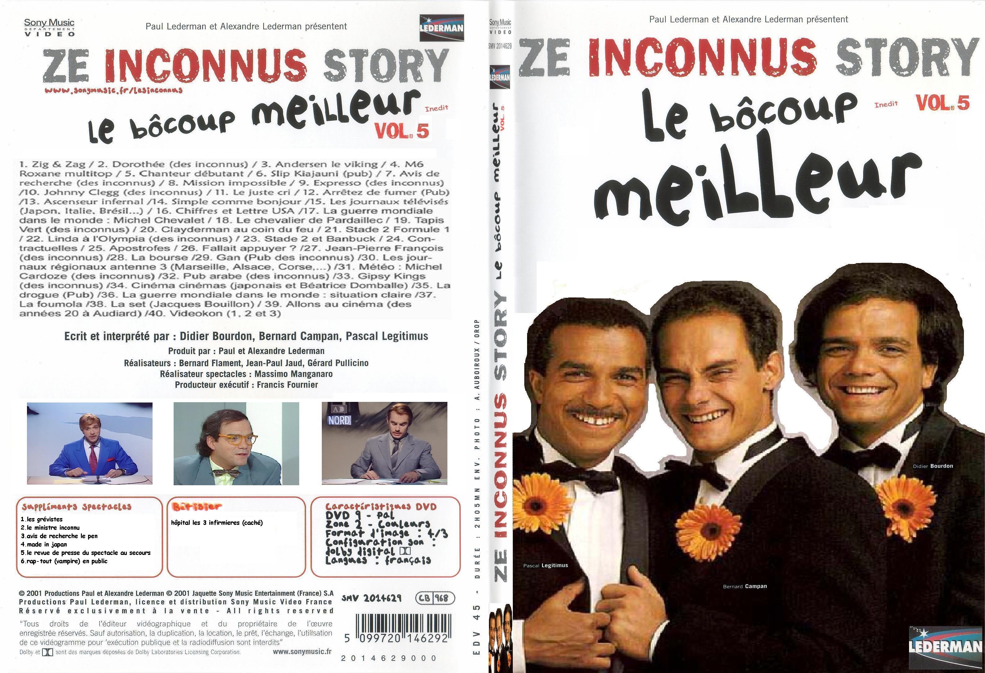 Jaquette DVD Ze inconnus story le bocoup meilleur vol 5 - SLIM