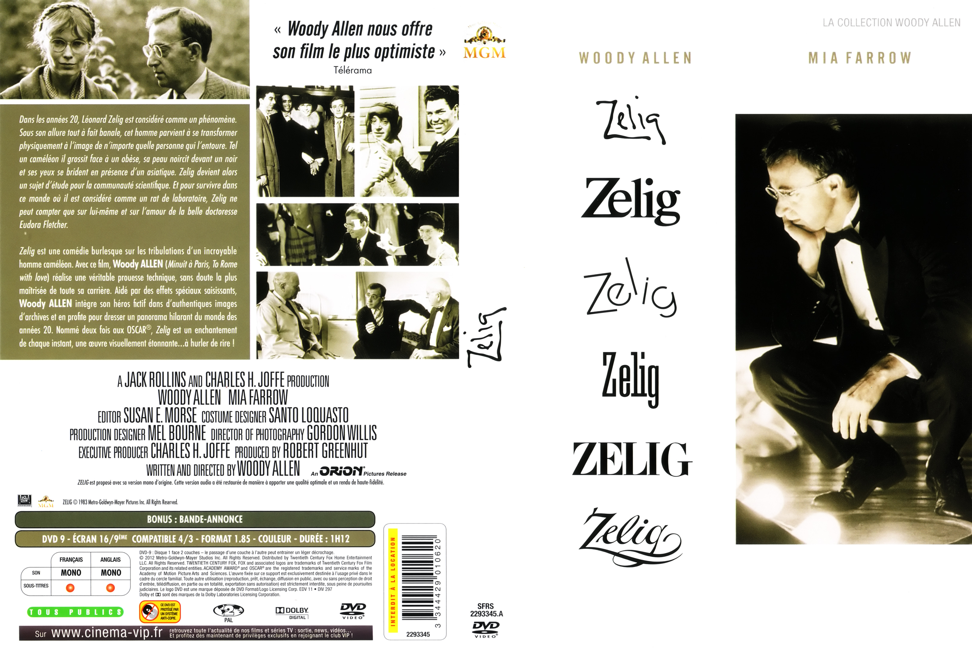 Jaquette DVD Zelig v2