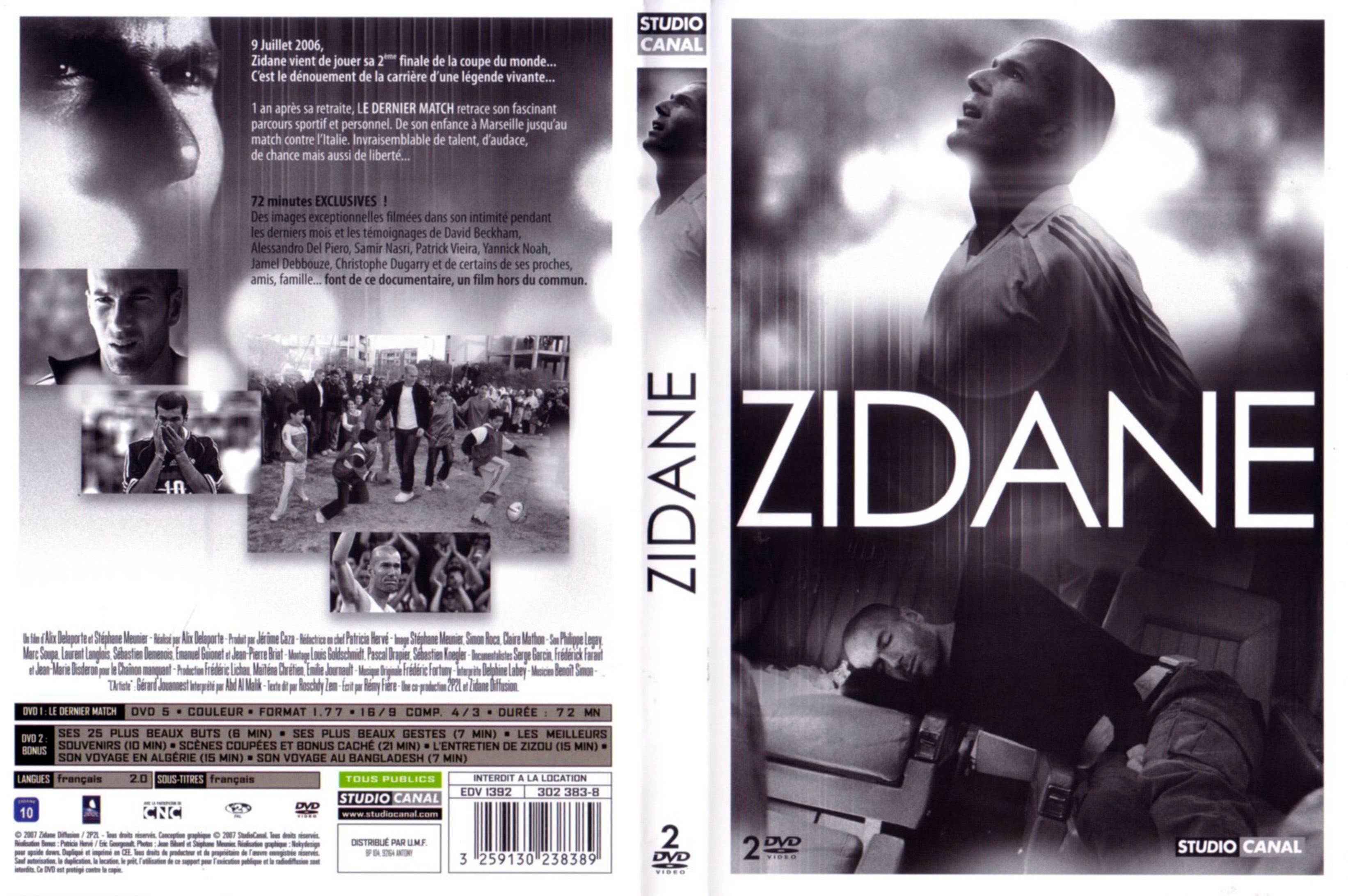 Jaquette DVD Zidane