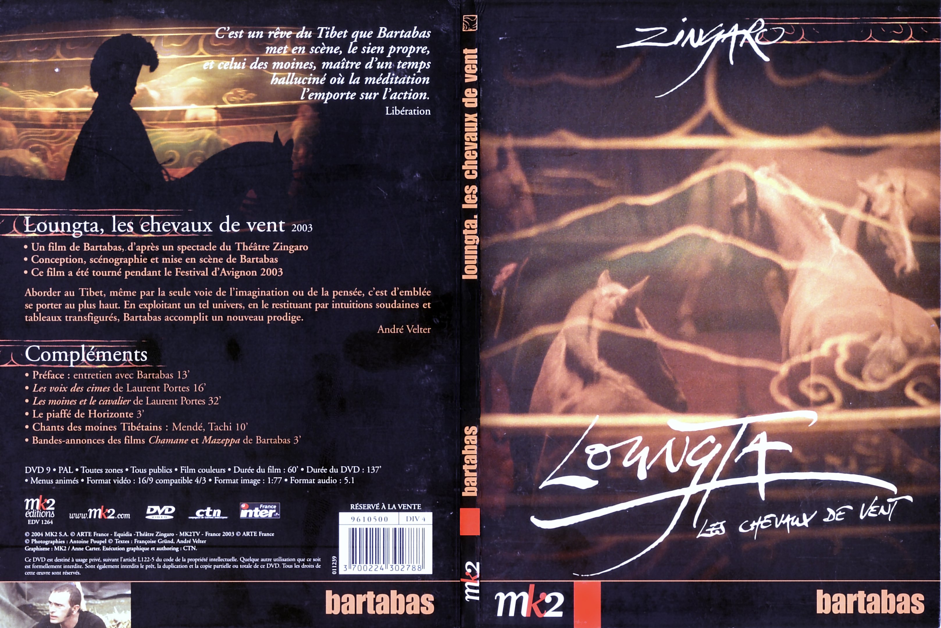 Jaquette DVD Zingaro - Loungta