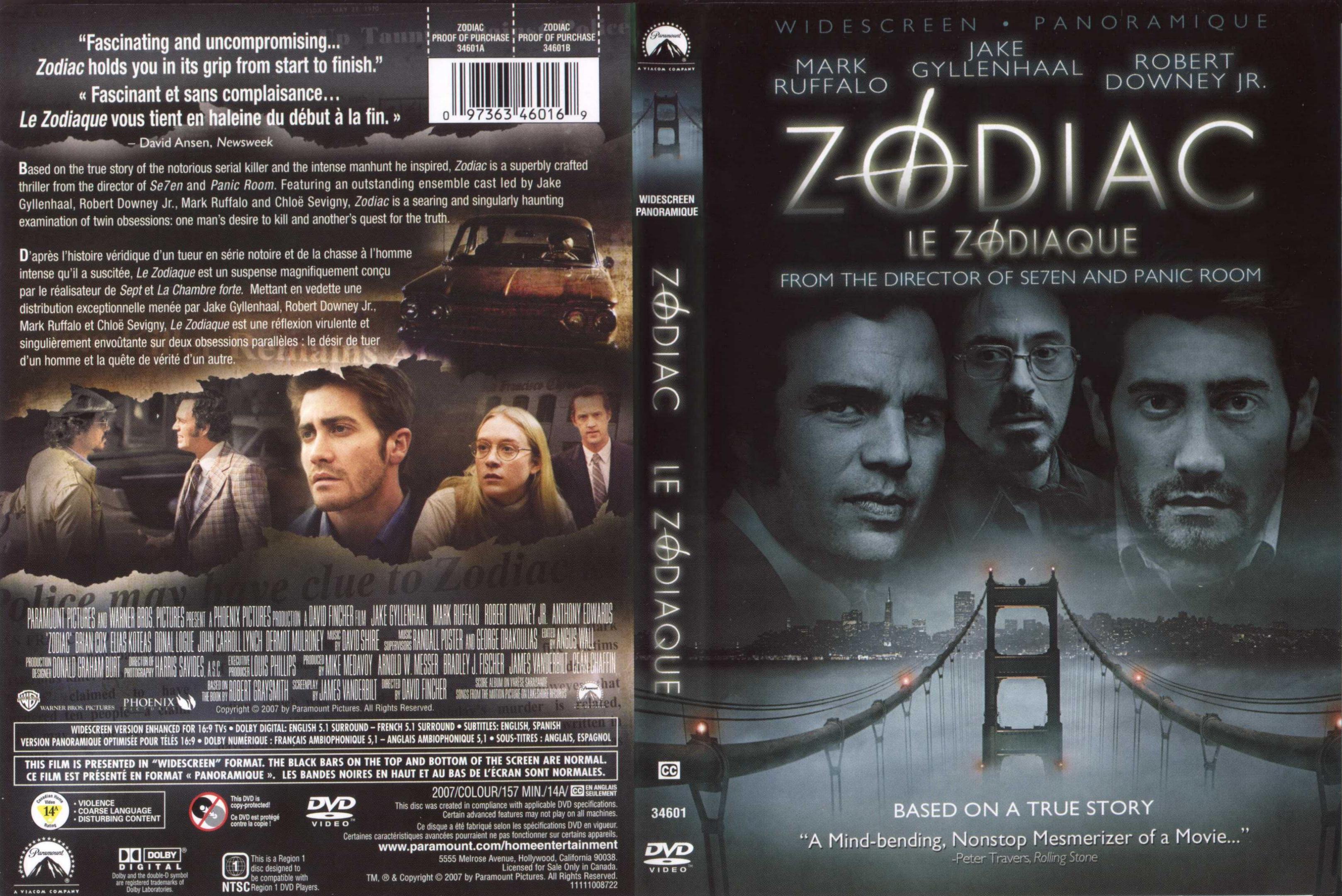 Jaquette DVD Zodiac Zone 1