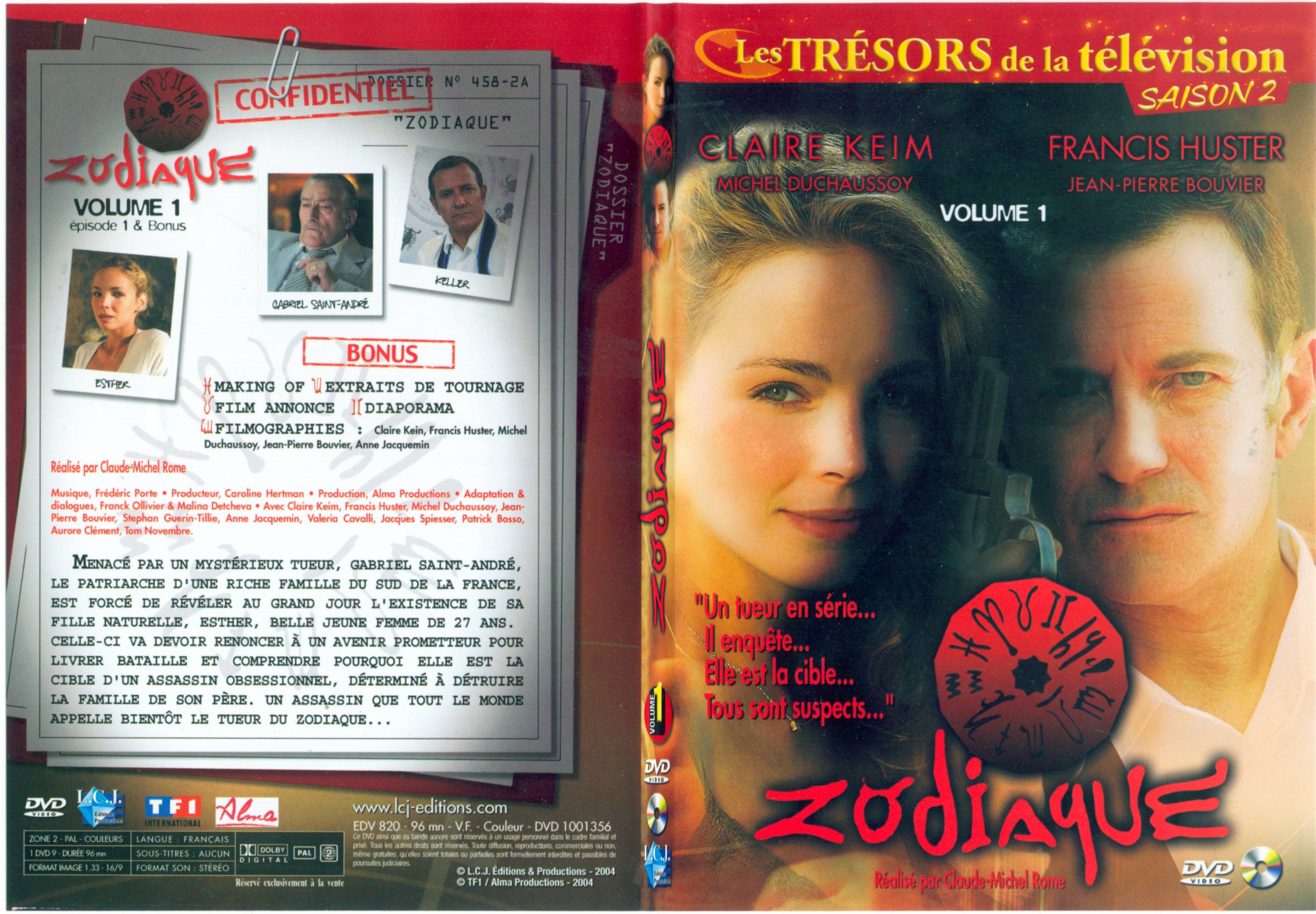 Jaquette DVD Zodiaque vol 1 - SLIM