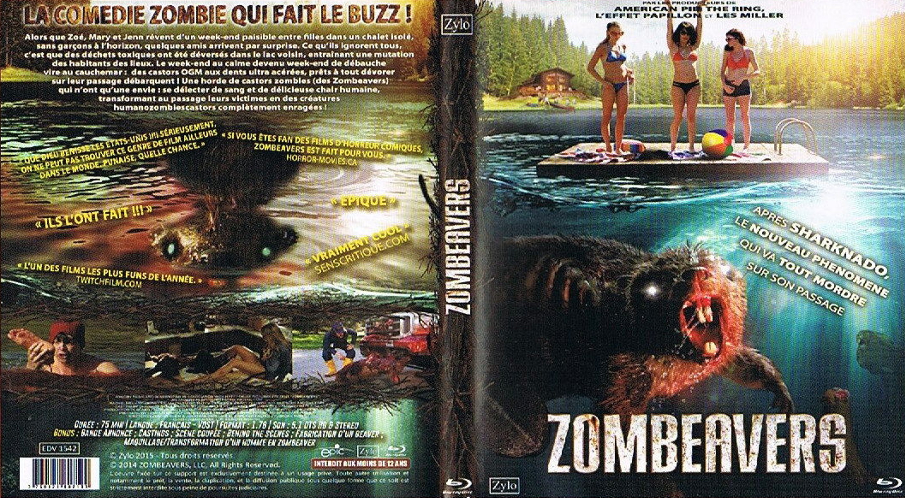 Jaquette DVD Zombeavers (BLU-RAY)