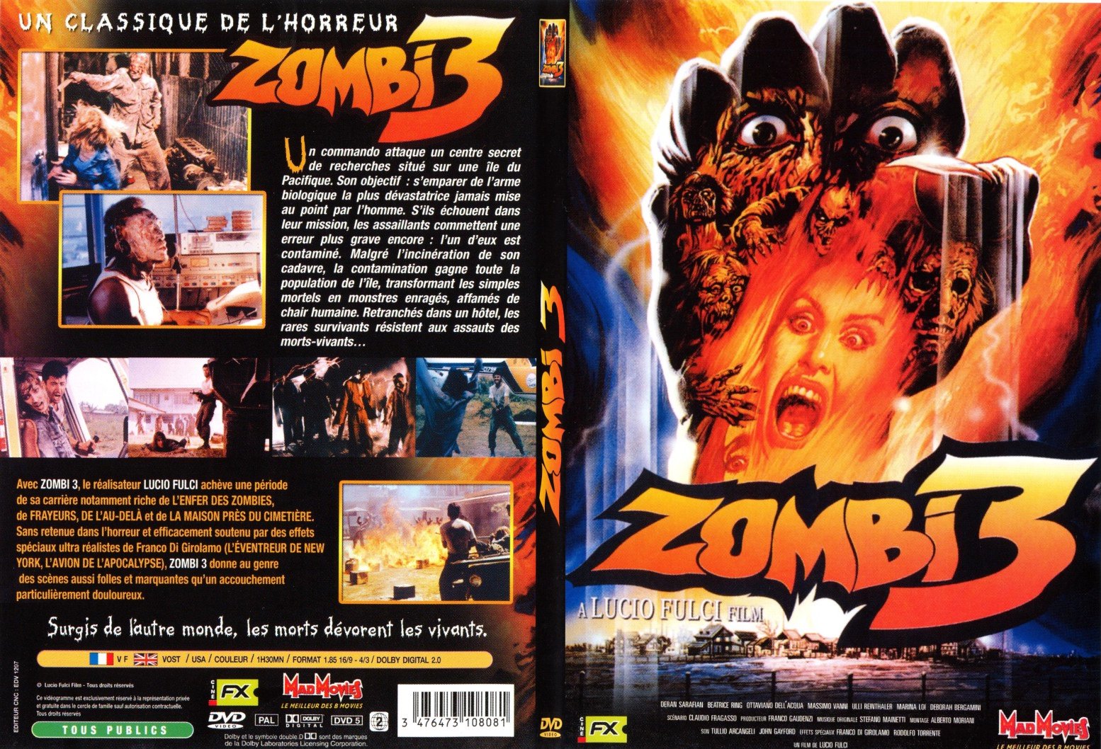 Jaquette DVD Zombi 3 - SLIM