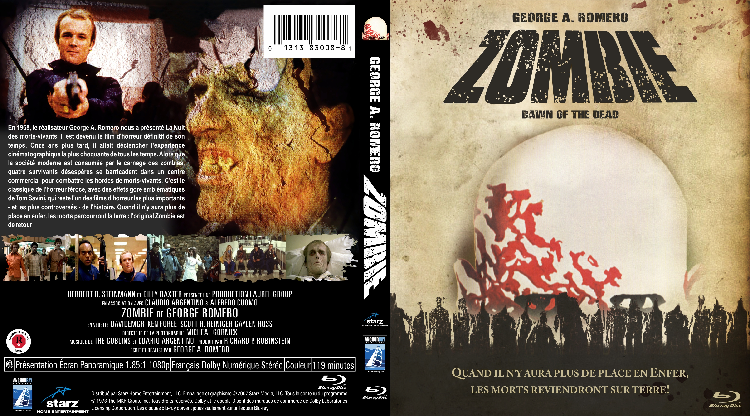 Jaquette DVD Zombie custom (BLU-RAY)