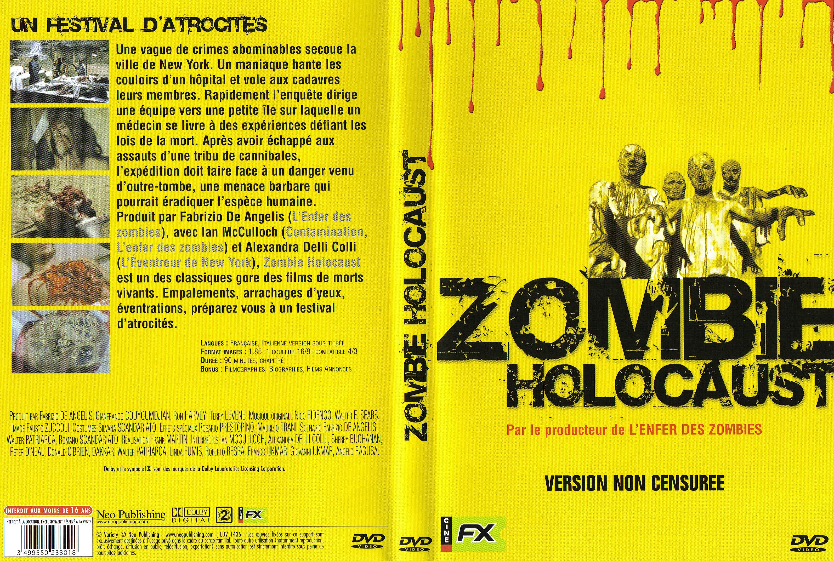 Jaquette DVD Zombie holocaust