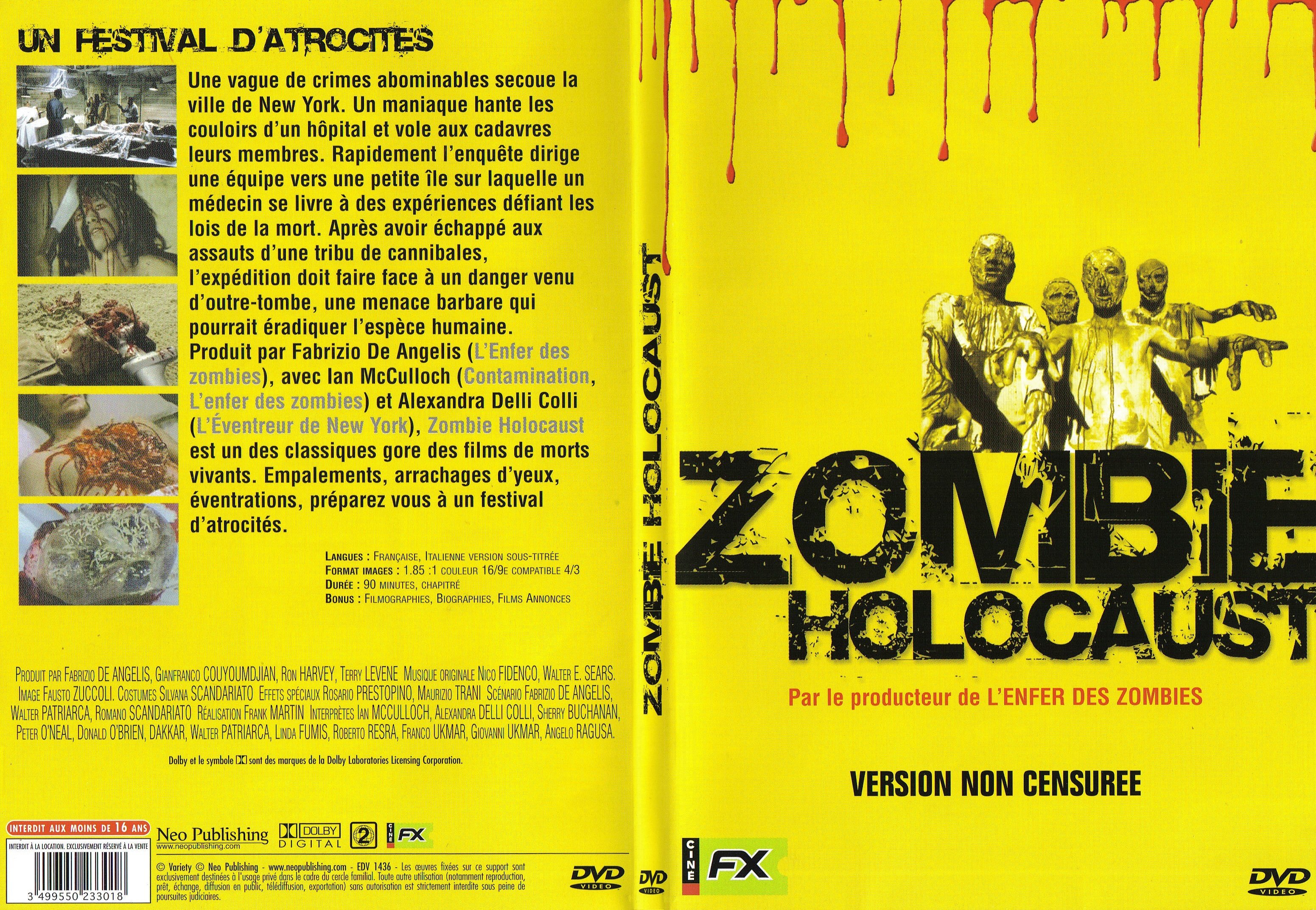 Jaquette DVD Zombie holocaust - SLIM