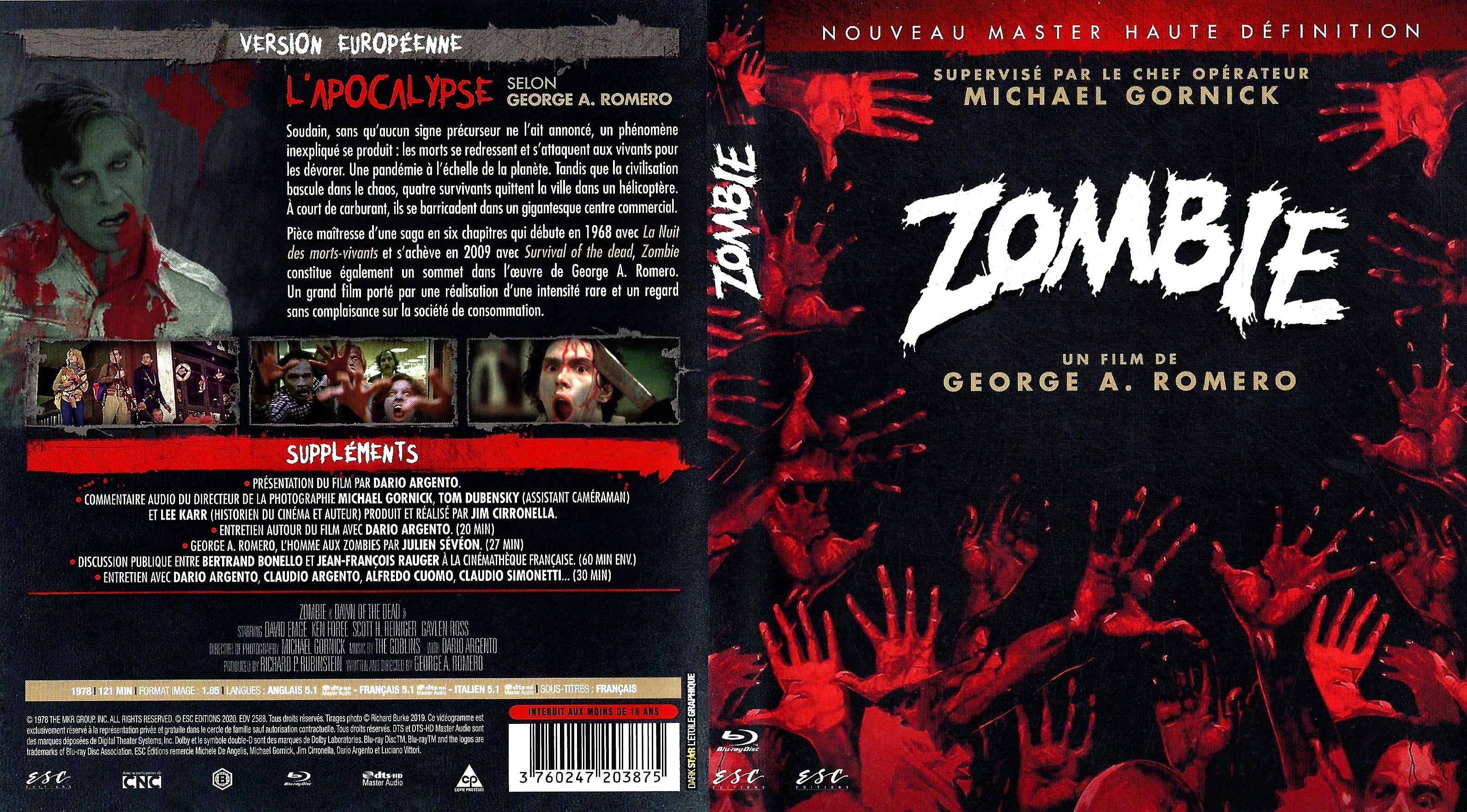 Jaquette DVD Zombie v2 (BLU-RAY)