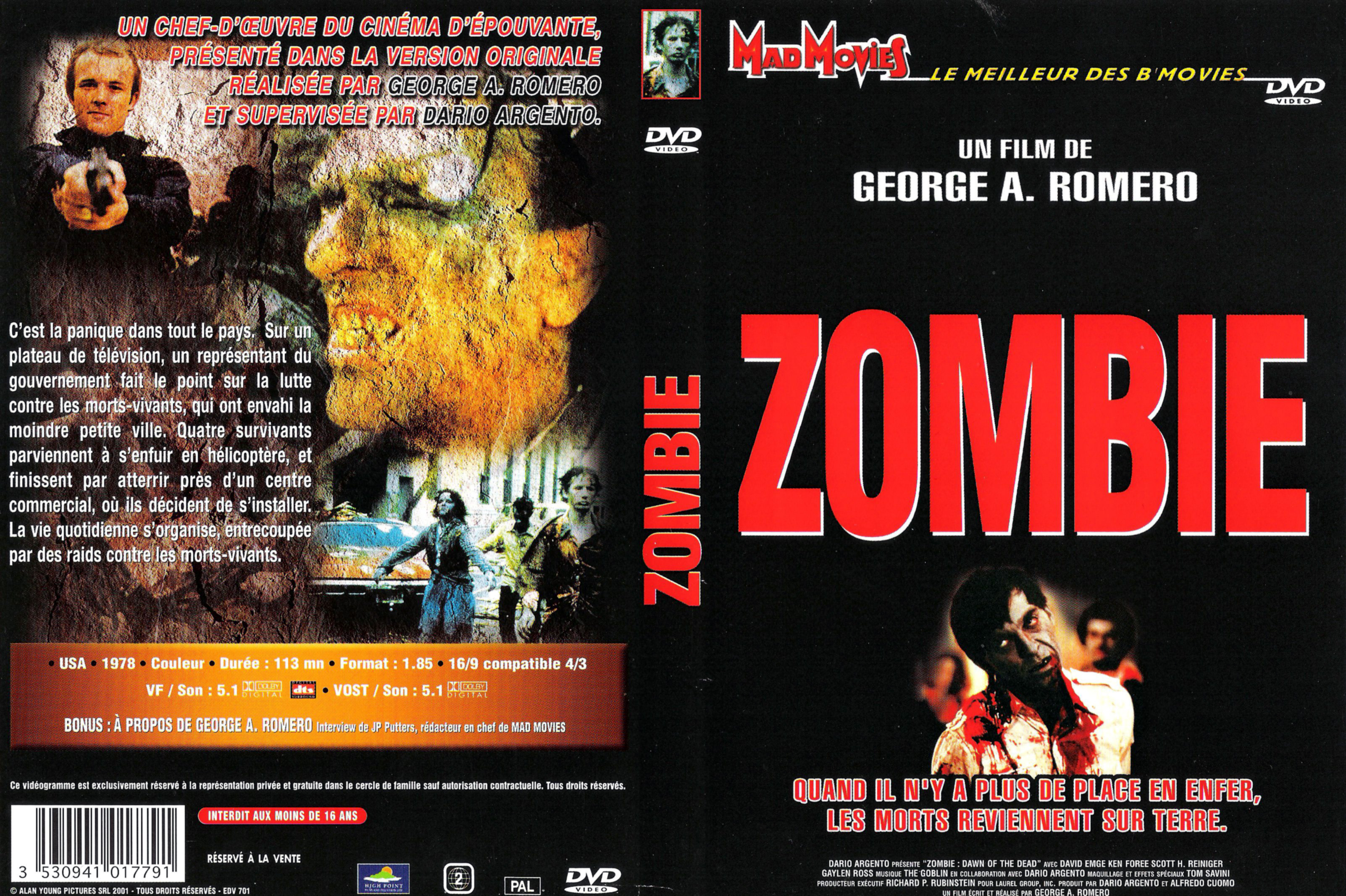 Jaquette DVD Zombie v3