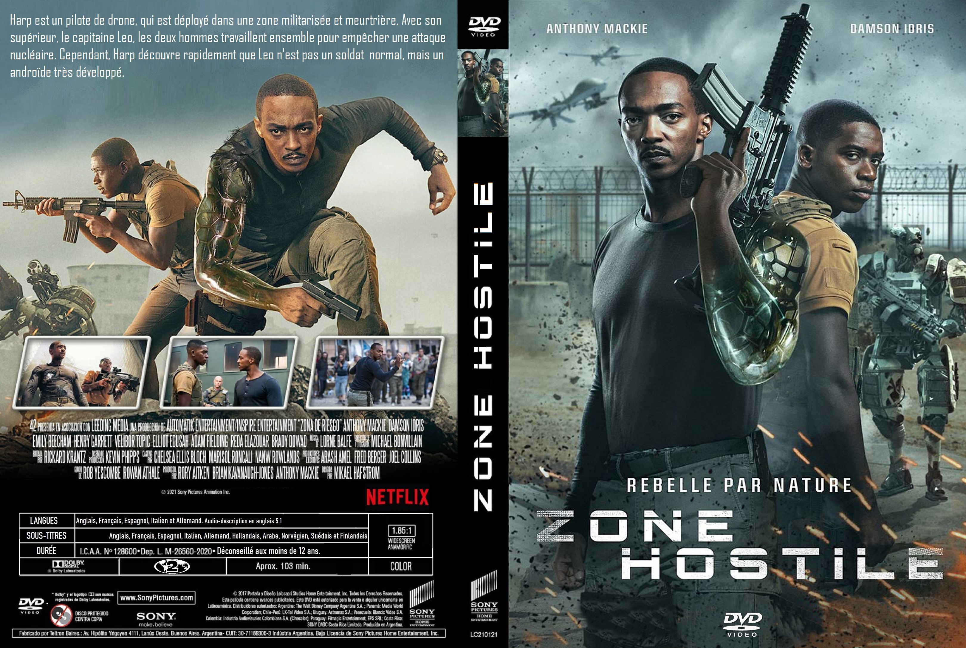 Jaquette DVD Zone Hostile custom v2