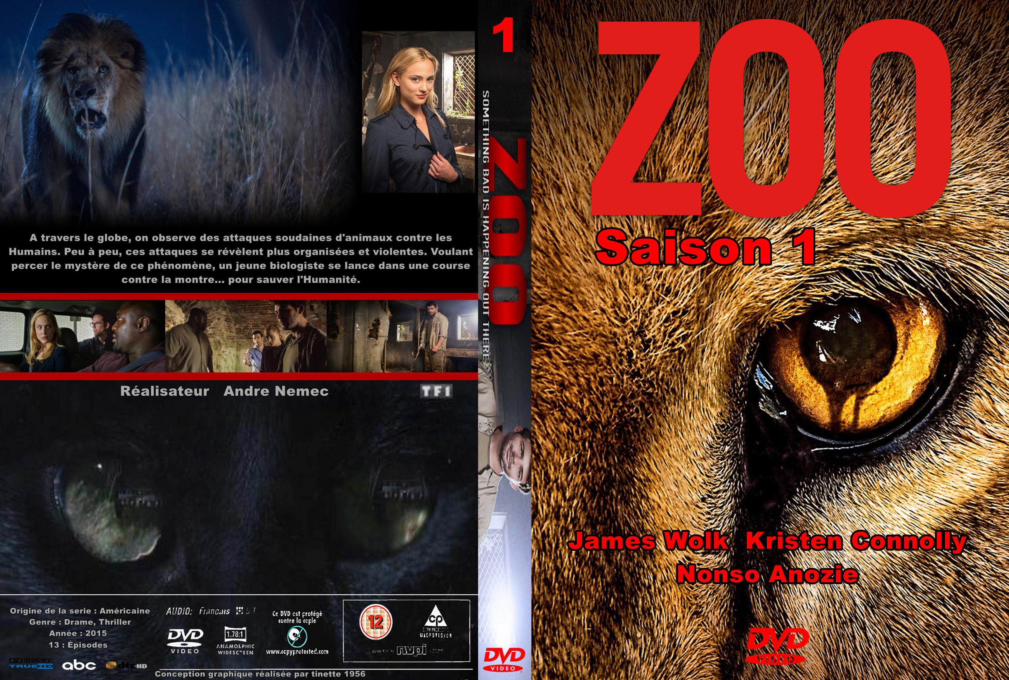 Jaquette DVD Zoo saison 1 custom