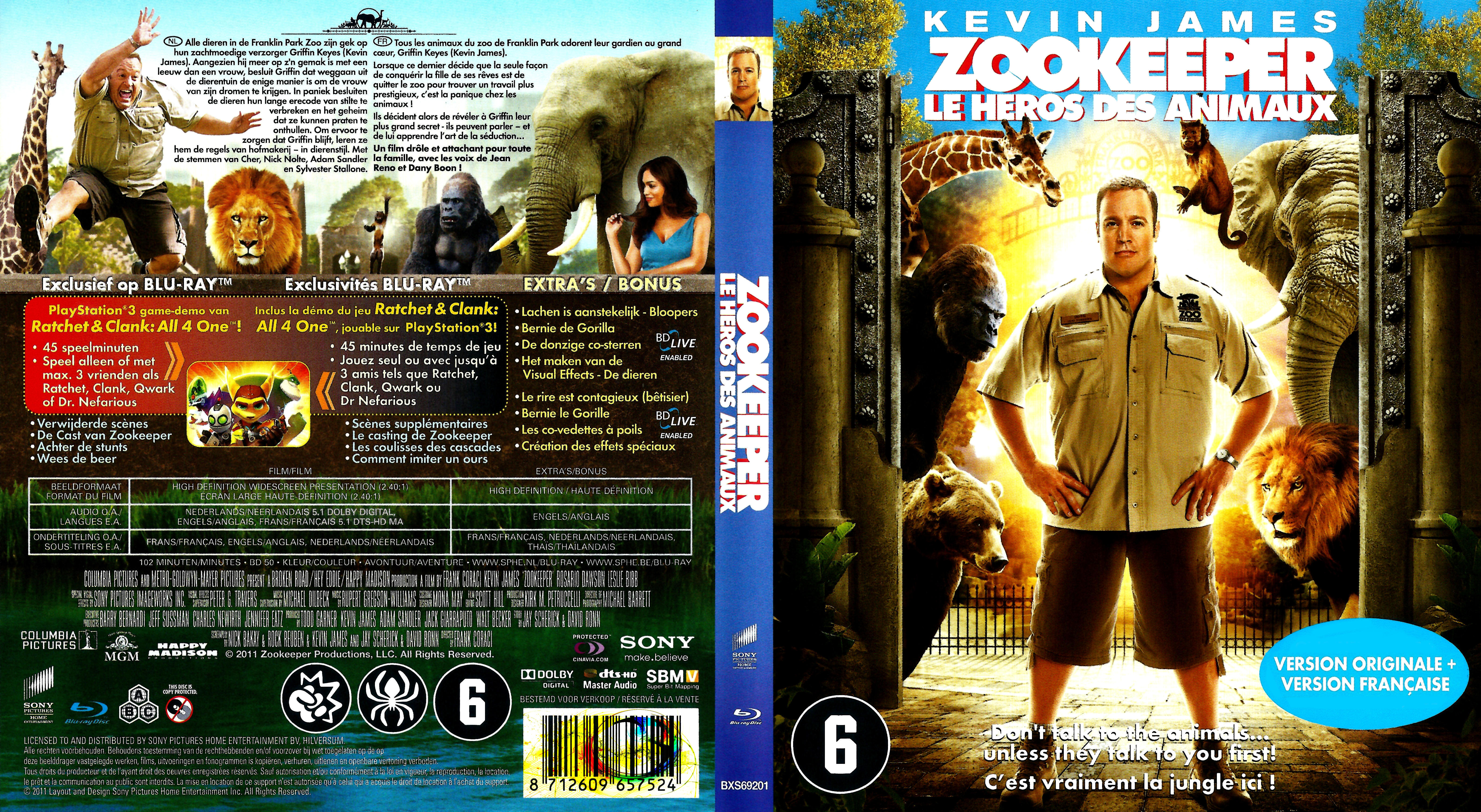 Jaquette DVD Zookeeper (BLU-RAY)