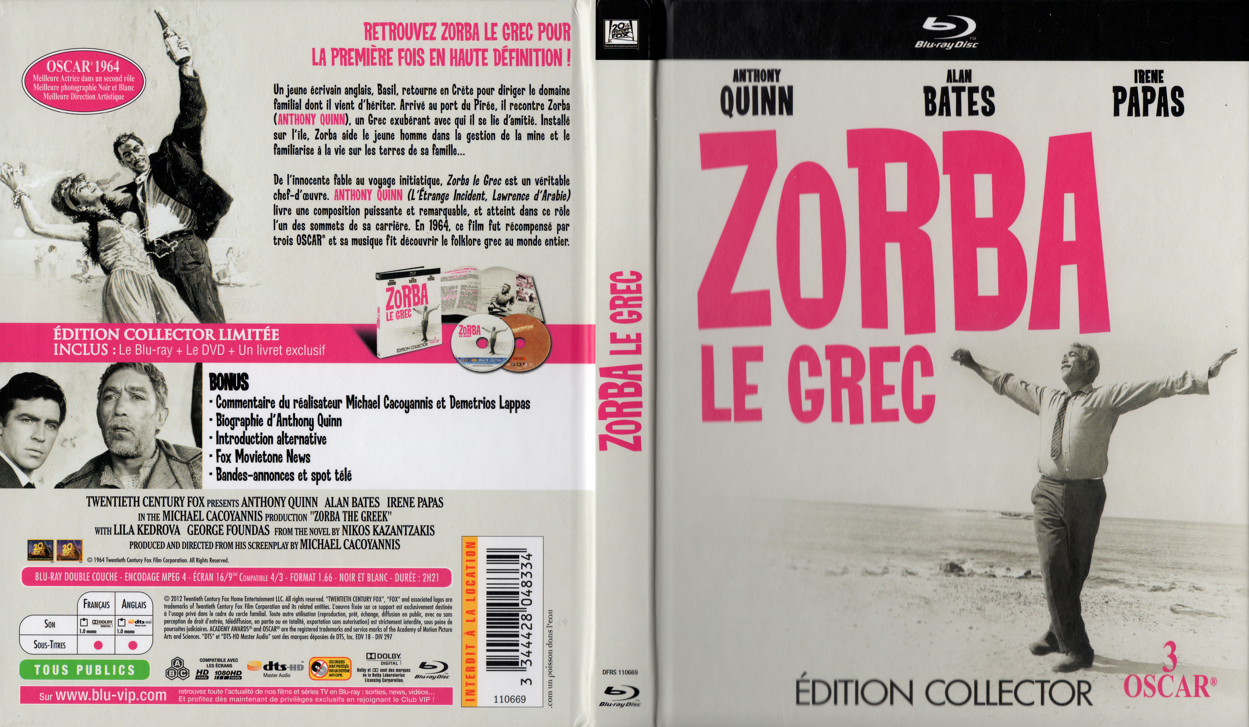 Jaquette DVD Zorba le Grec (BLU-RAY)