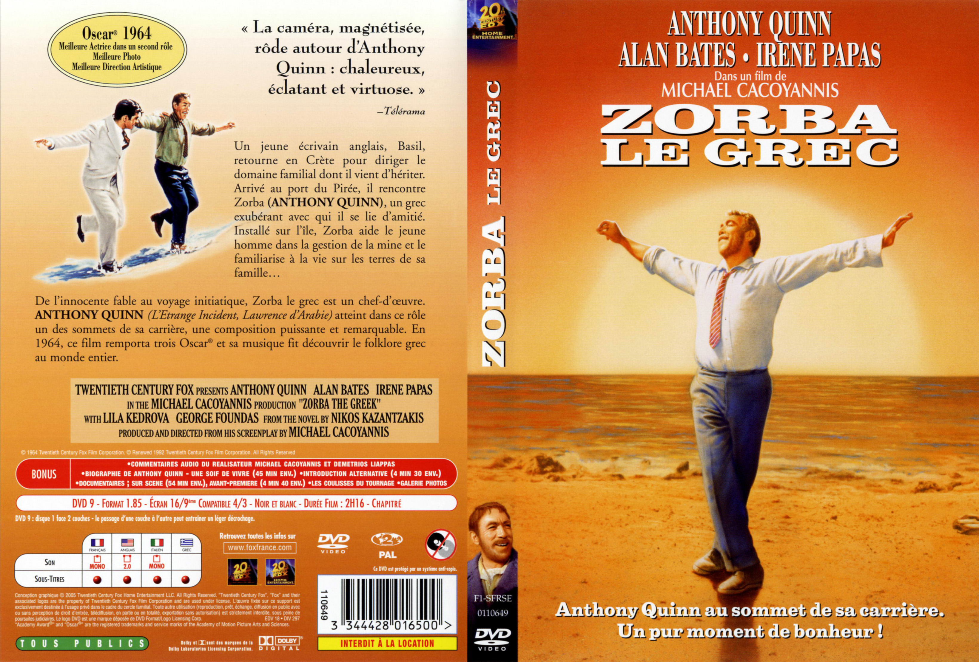 Jaquette DVD Zorba le grec