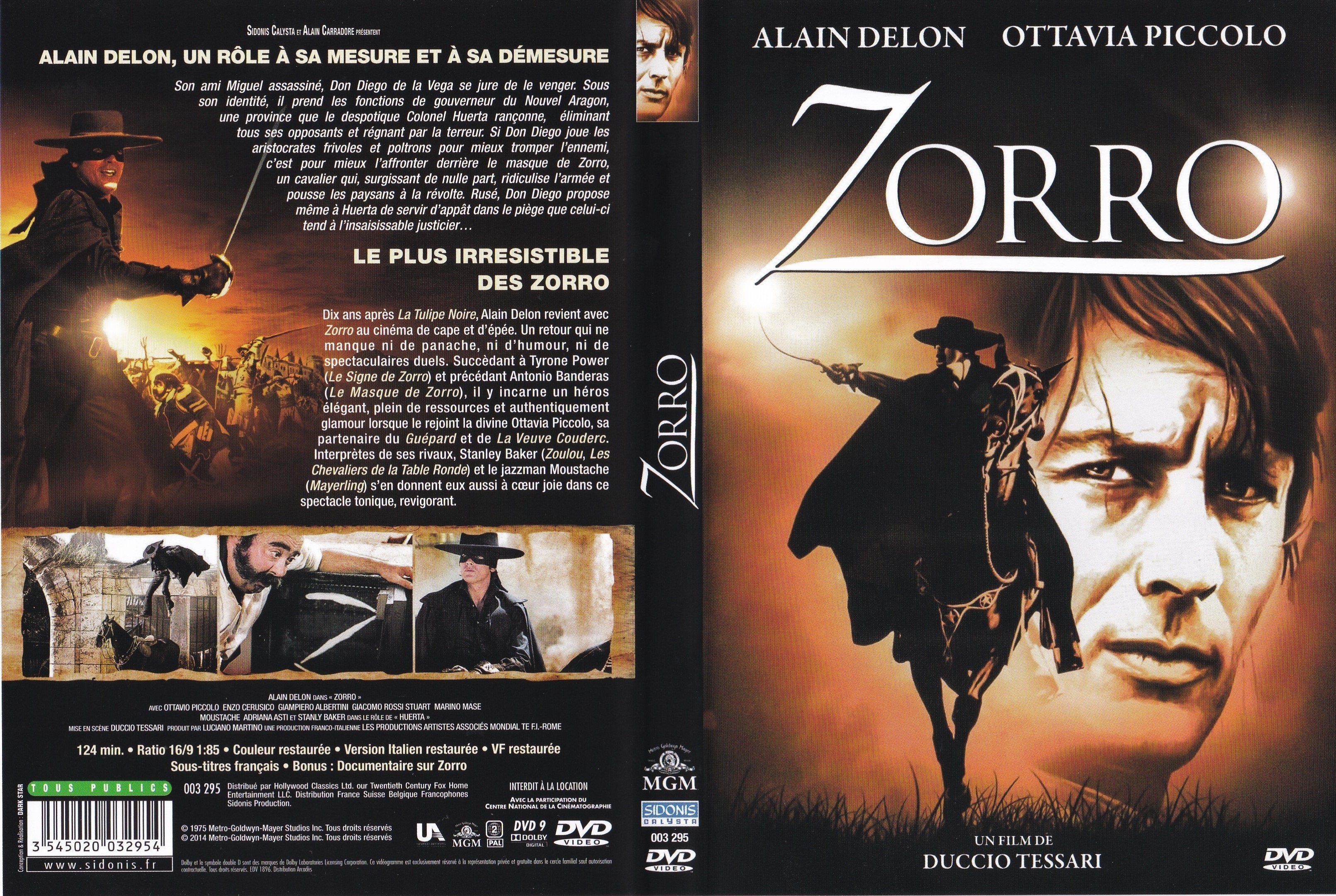Jaquette DVD Zorro (Alain Delon) v3