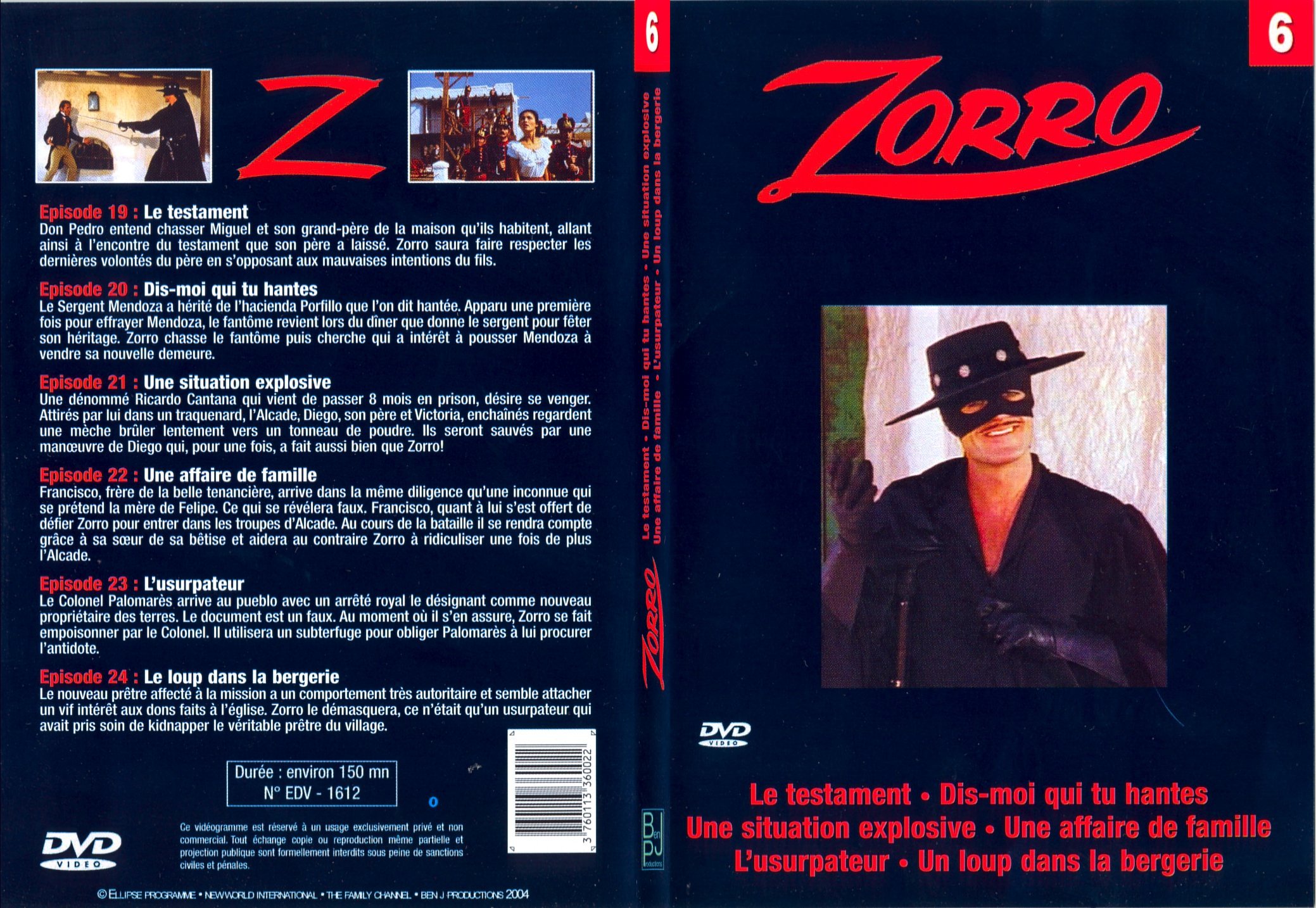 Jaquette DVD Zorro vol 6 - SLIM