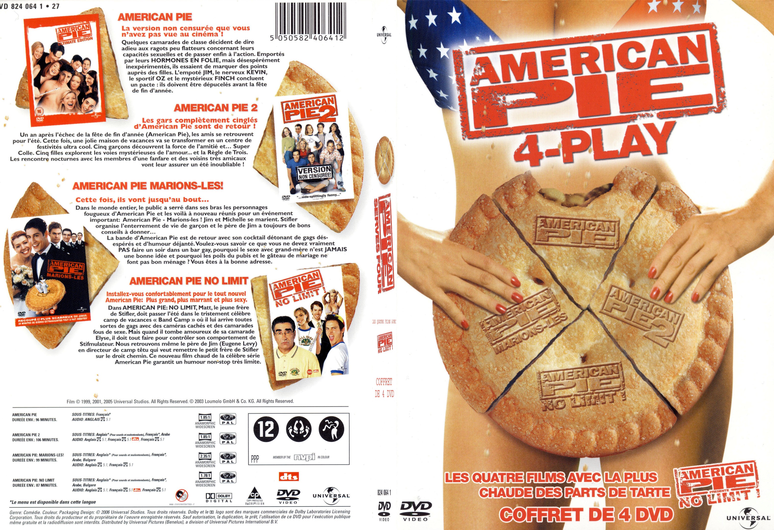 Jaquette DVD american pie COFFRET 4-play - SLIM