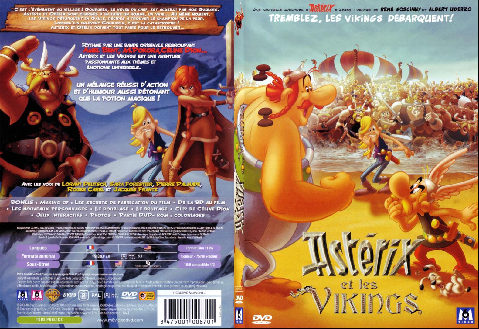 Jaquette DVD astrix et les vikings - SLIM