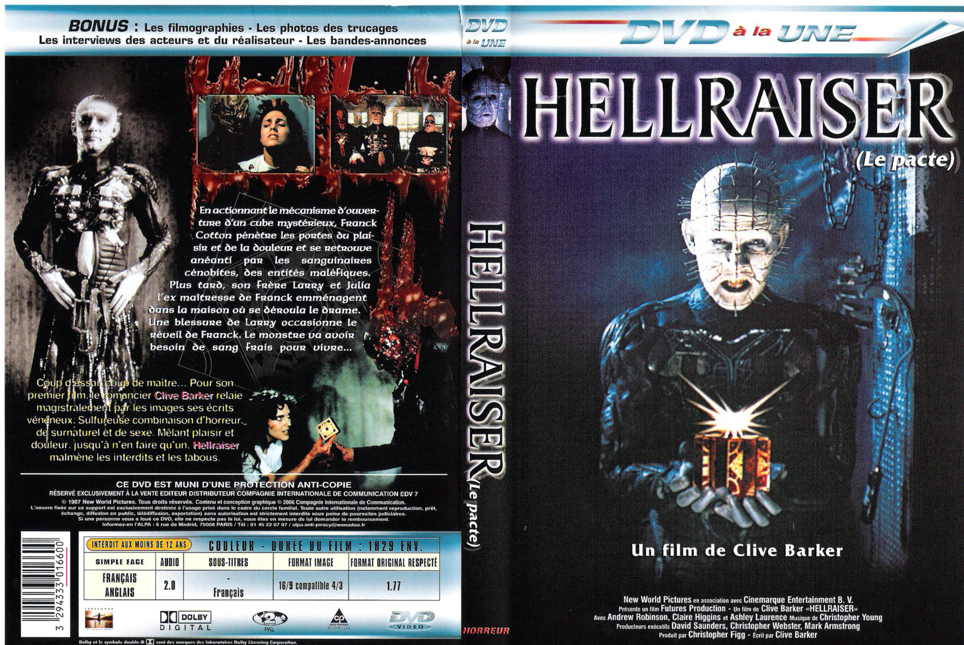 Jaquette DVD hellraiser v3