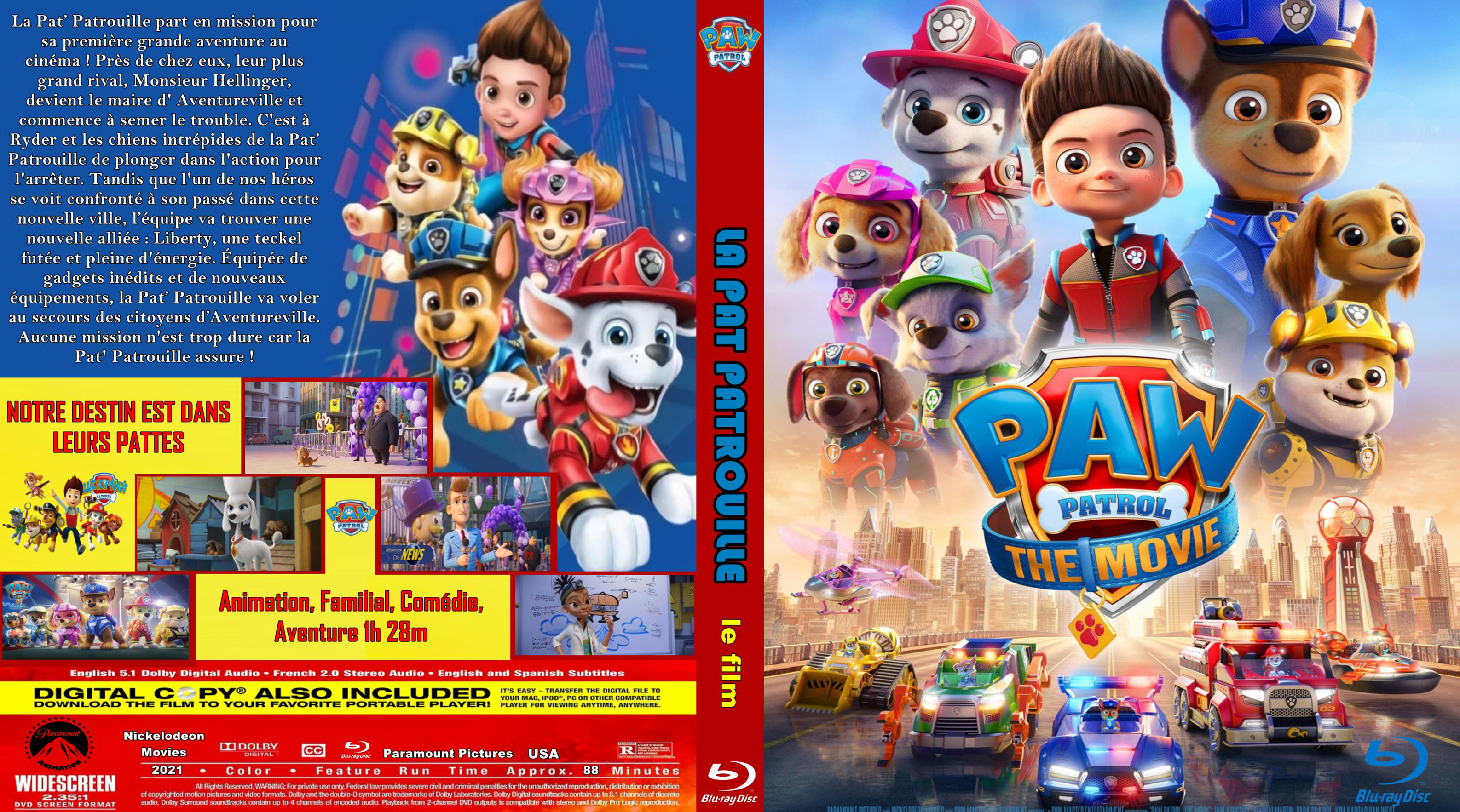 Jaquette DVD de Pat Patrouille Mighty Pups - Cinéma Passion