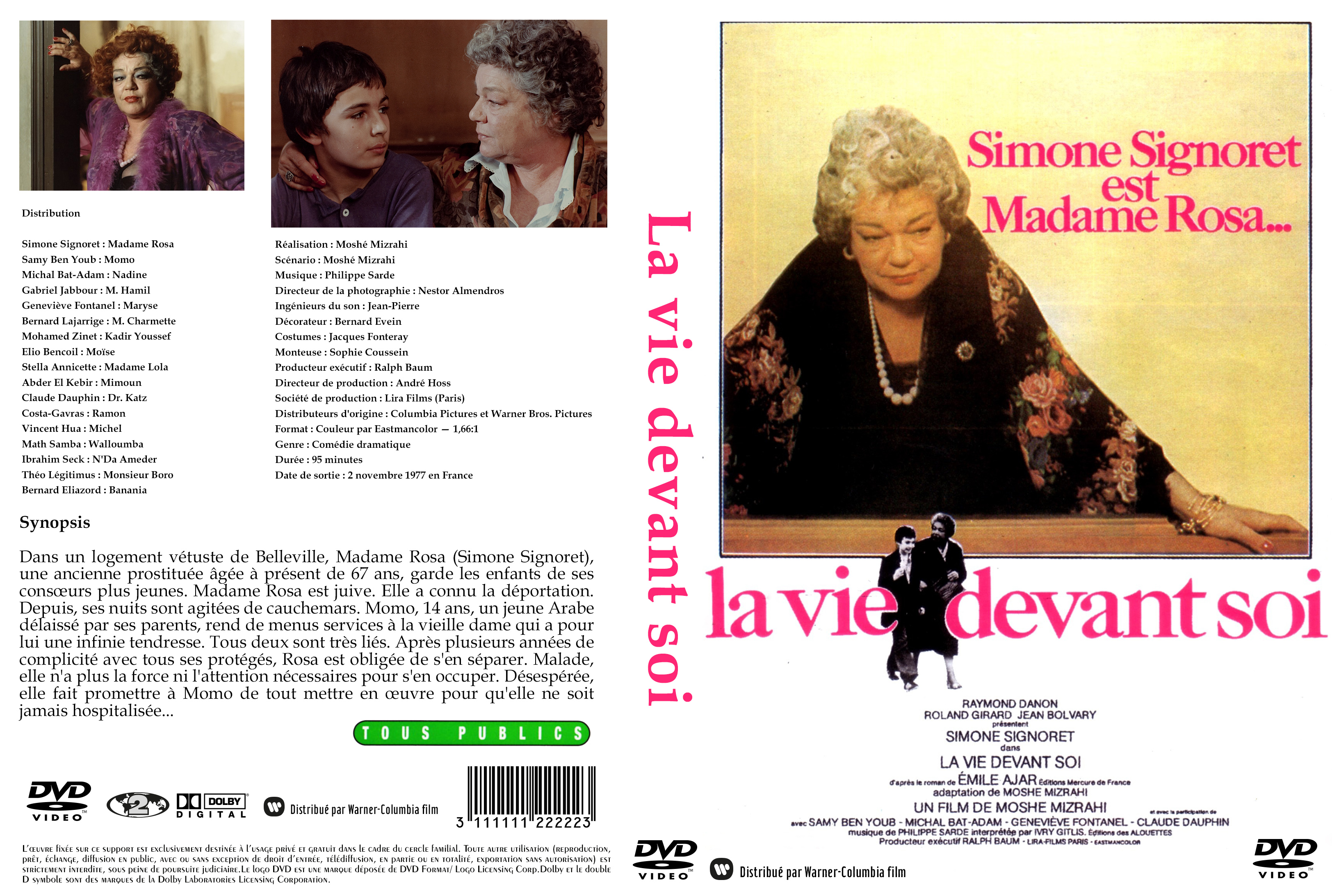 Jaquette DVD la vie devant soi custom