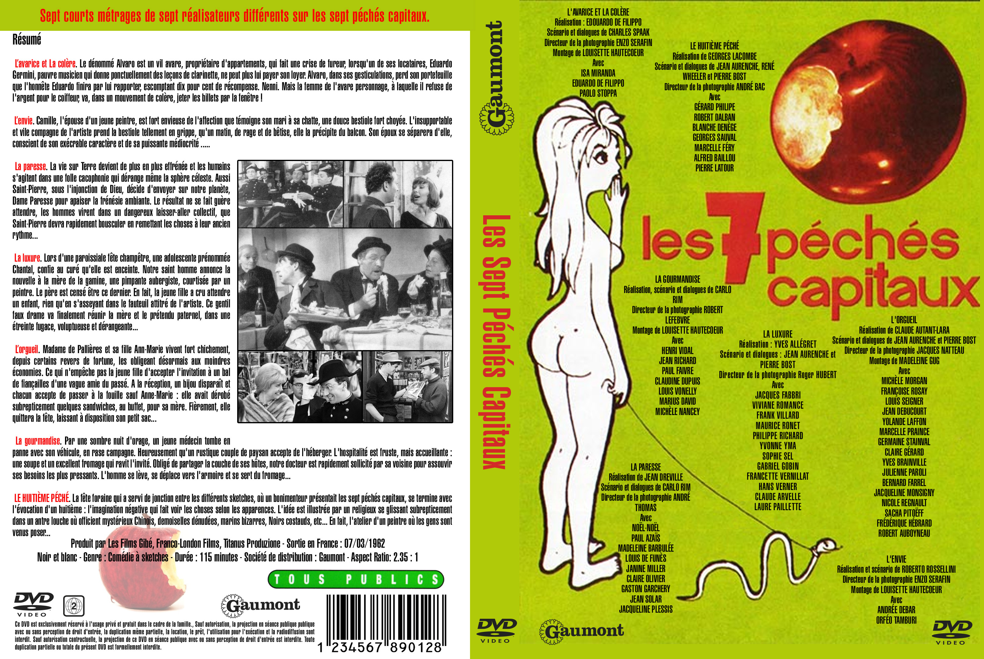 Jaquette DVD les 7 pchs capitaux custom