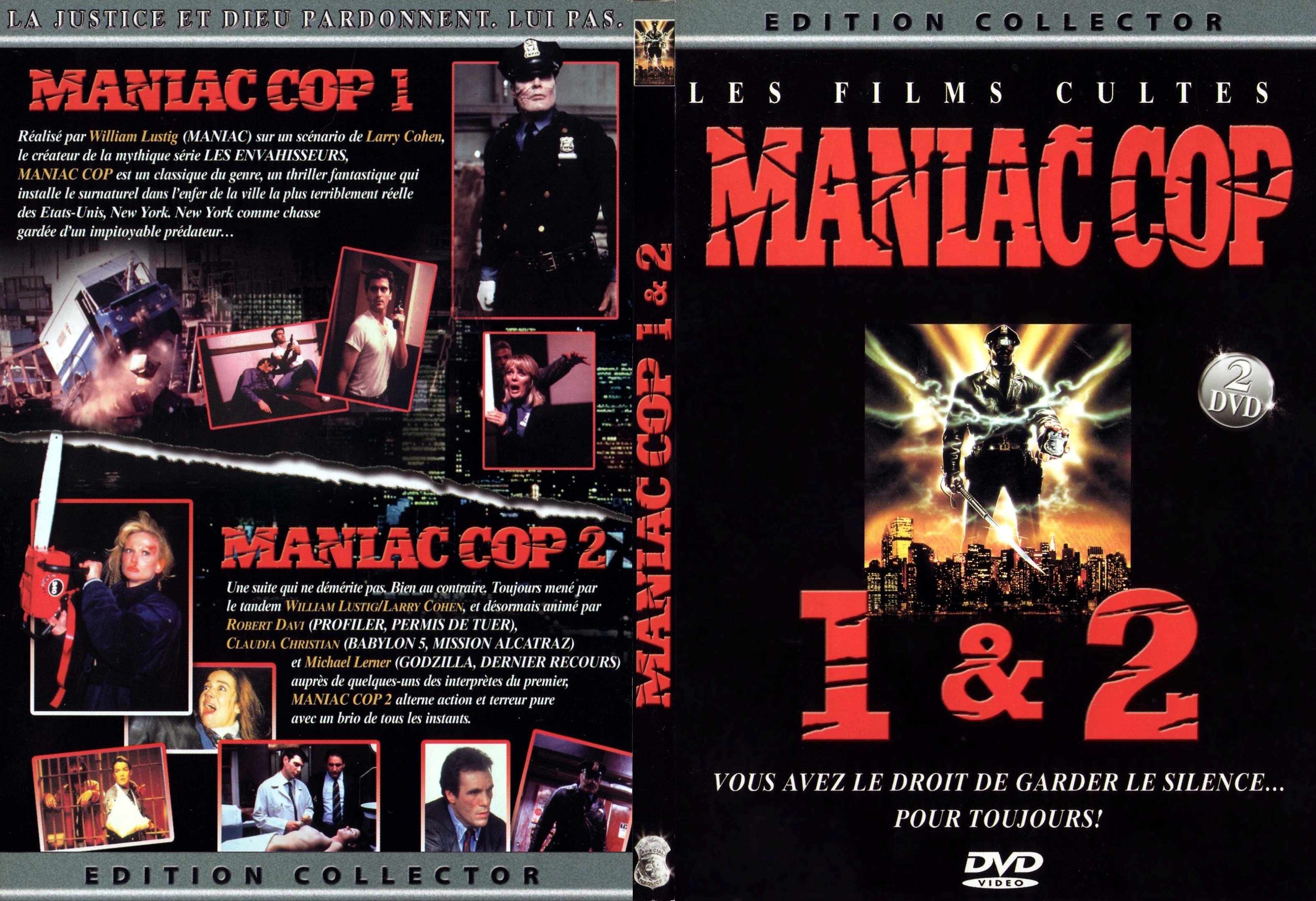 Jaquette DVD maniac cop 1 + 2 - SLIM v2
