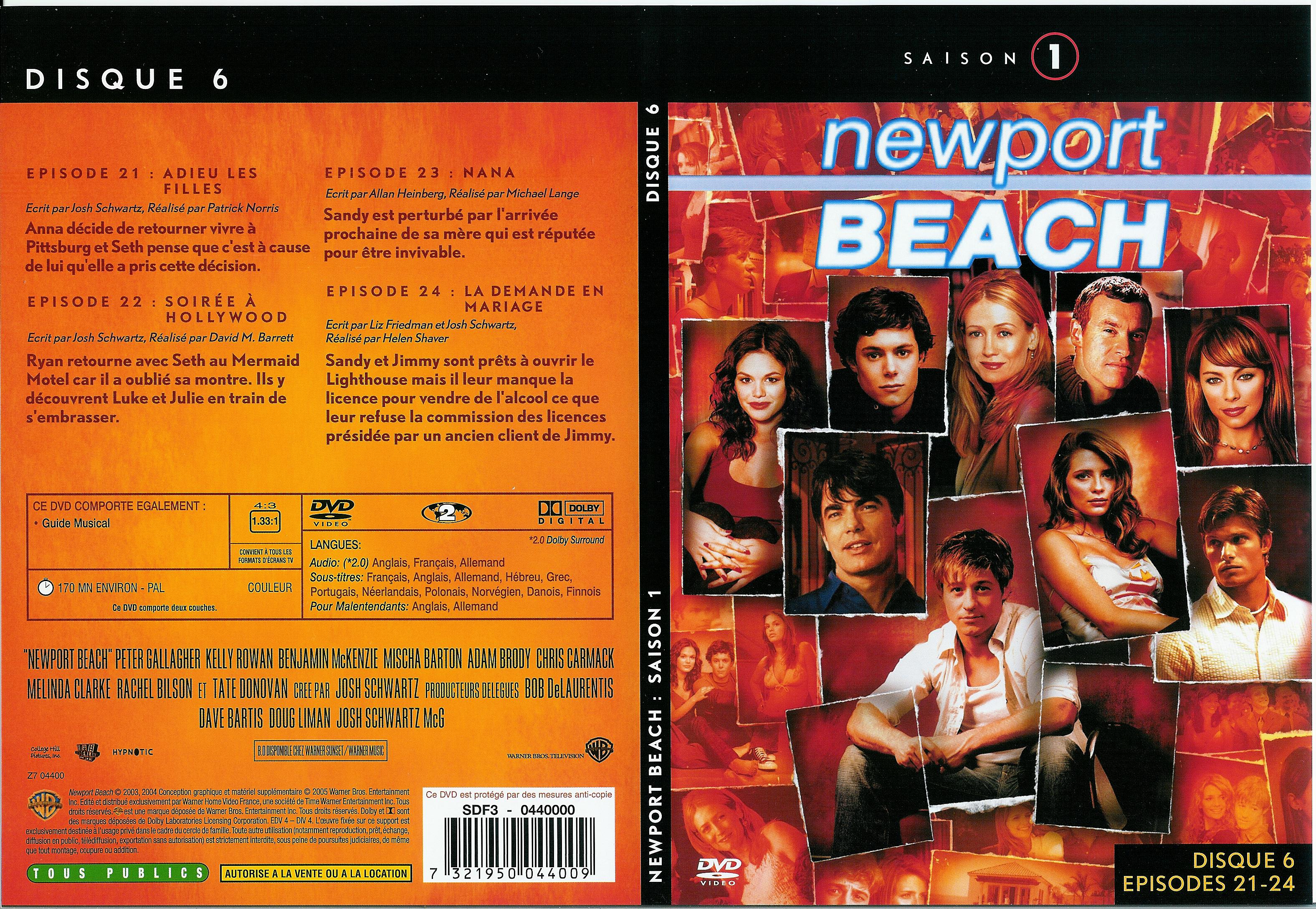 Jaquette DVD newport Beach saison 1 vol 6