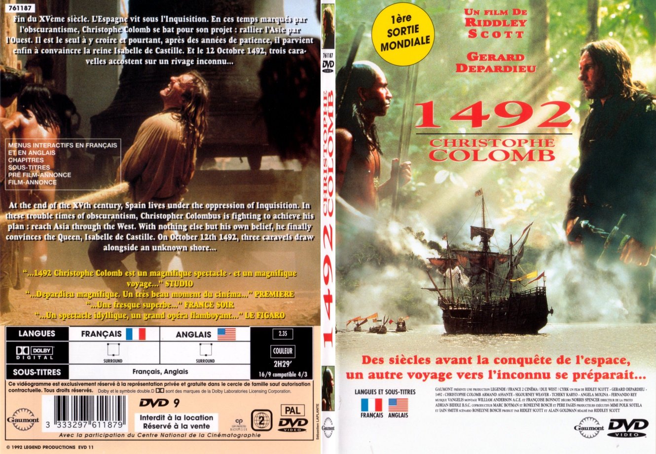 Jaquette DVD 1492 Christophe Colomb - SLIM