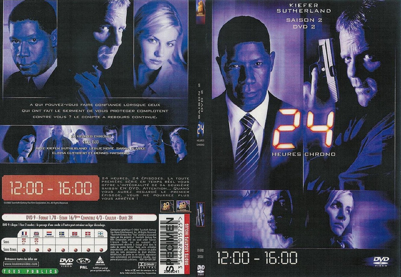 Jaquette DVD 24 heures chrono Saison 2 dvd 2 - SLIM