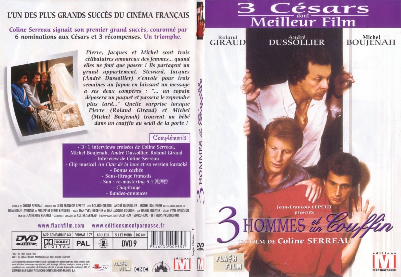 Jaquette DVD 3 hommes et un couffin - SLIM