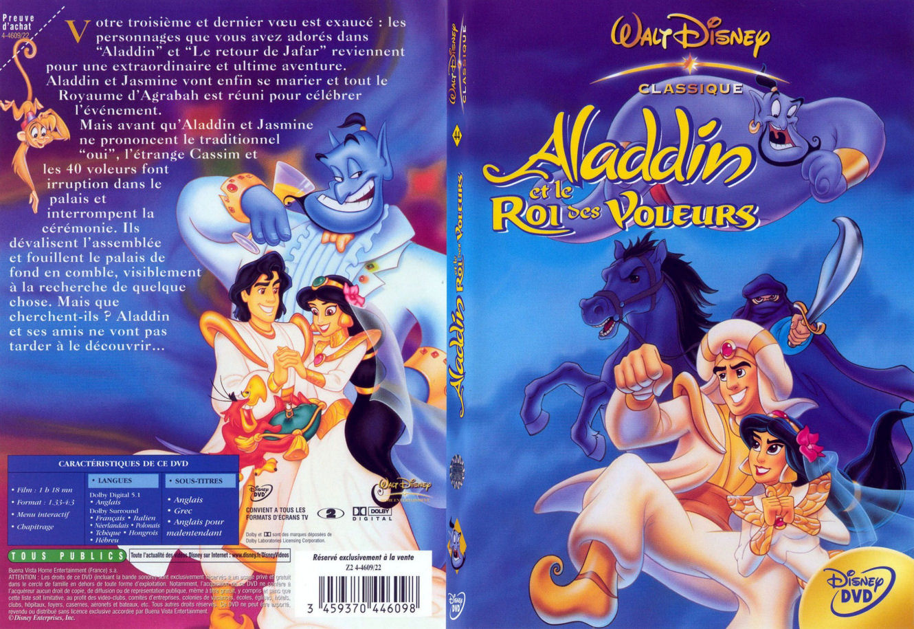 Jaquette DVD Aladdin et le roi des voleurs - SLIM