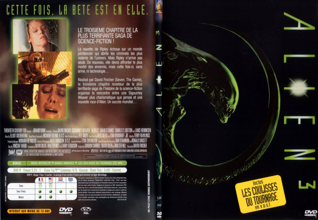 Jaquette DVD Alien 3 - SLIM