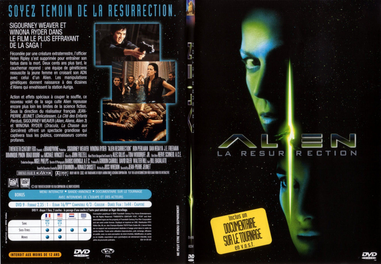 Jaquette DVD Alien 4 - SLIM